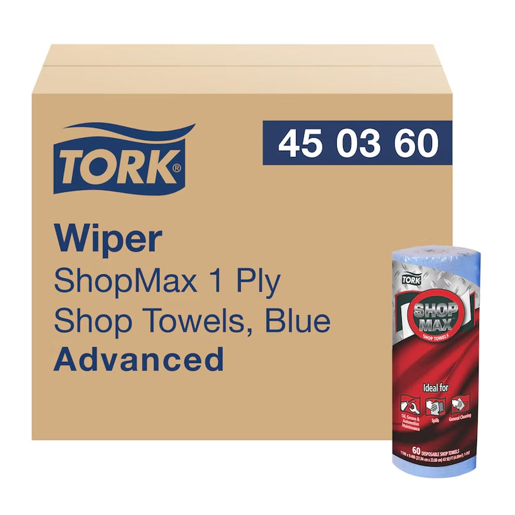 Tork/Essity 450360 ShopMax Shop Towel 450, Roll, Blue