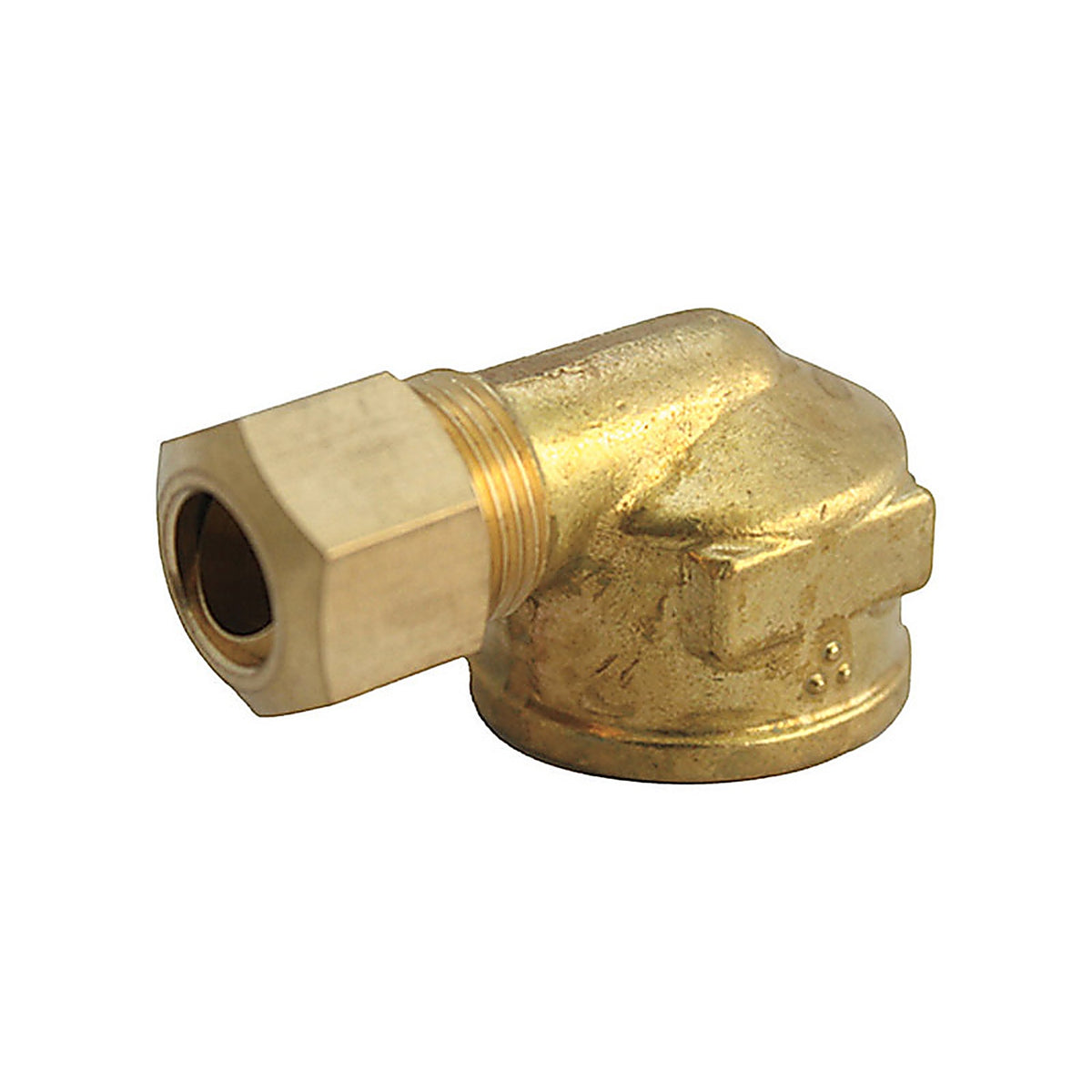 JMF 4503710 1/4 in. Compression x 1/8 in. Dia. FPT Brass 90 Degree Elbow