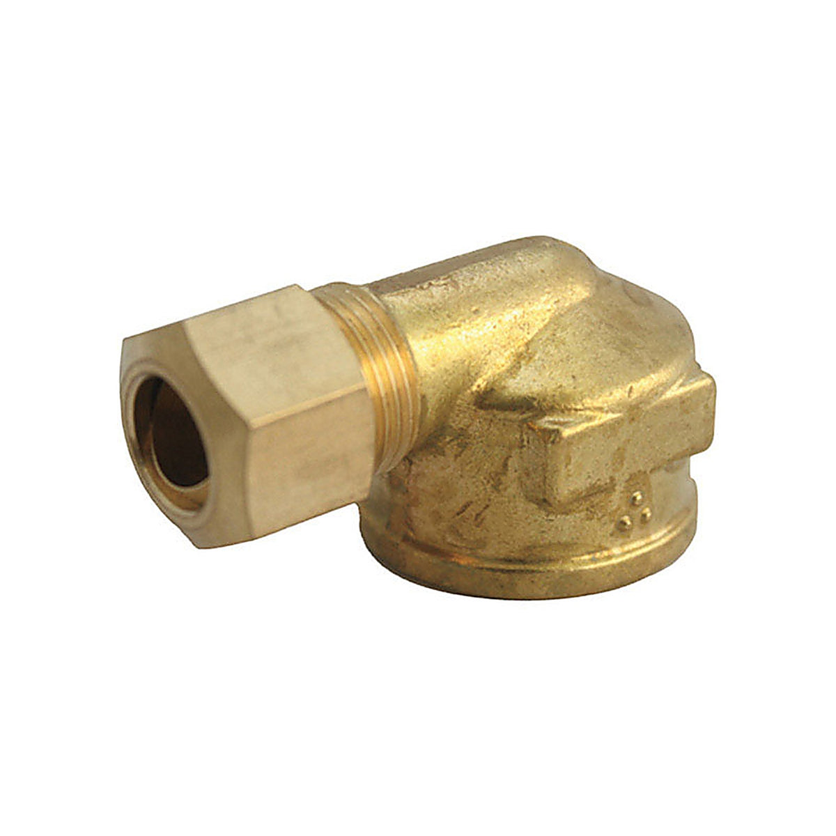 JMF 4503728 1/4 in. Compression x 1/4 in. Dia. FPT Brass 90 Degree Elbow