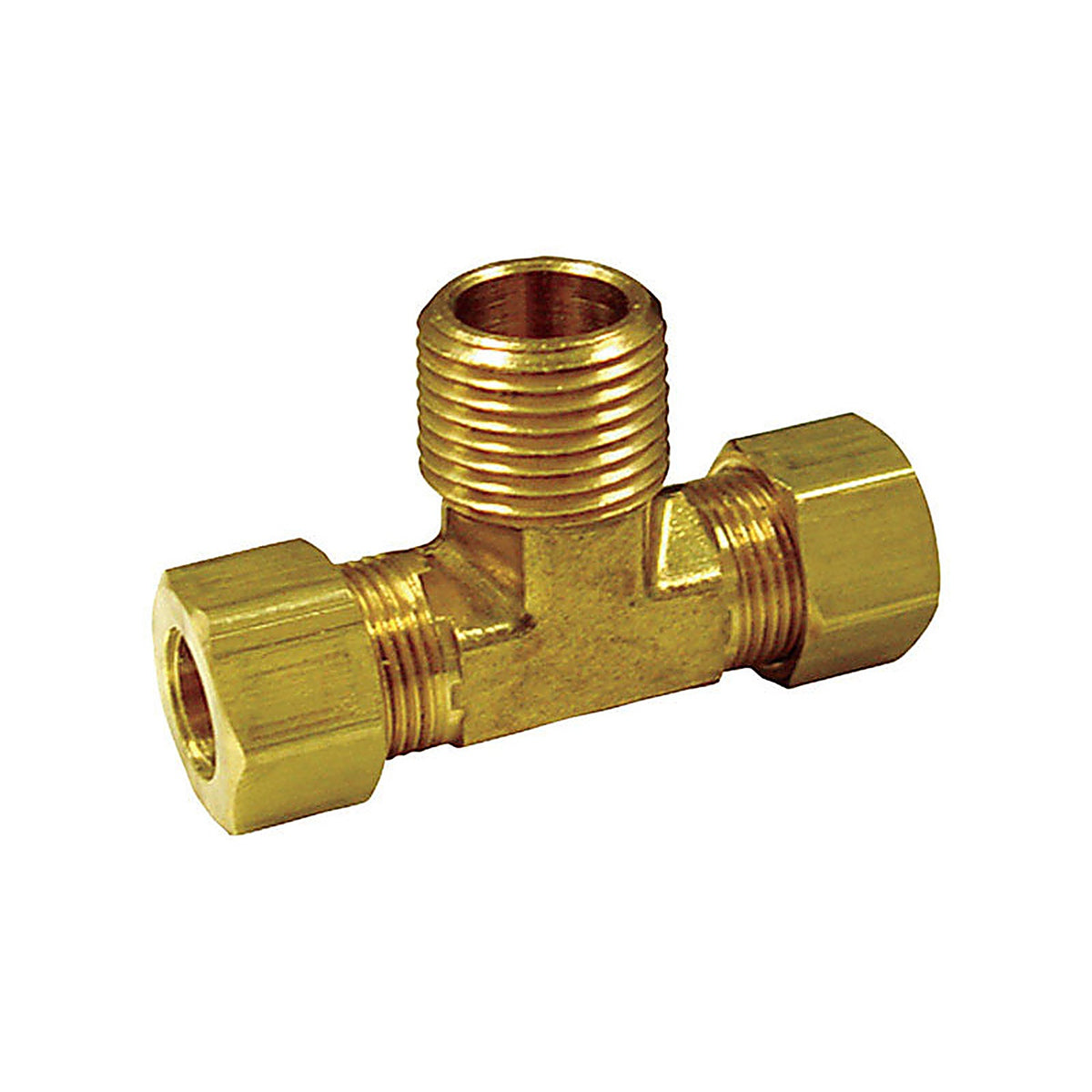 JMF 4503934 3/8 in. Compression x 3/8 in. Dia. Compression Brass Reducing Tee