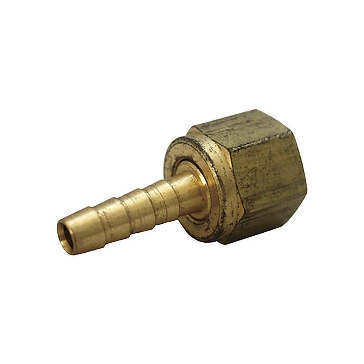 JMF 4504817 Brass 1/4 in. Dia. x 1/4 in. Dia. Adapter Yellow 1/Pack