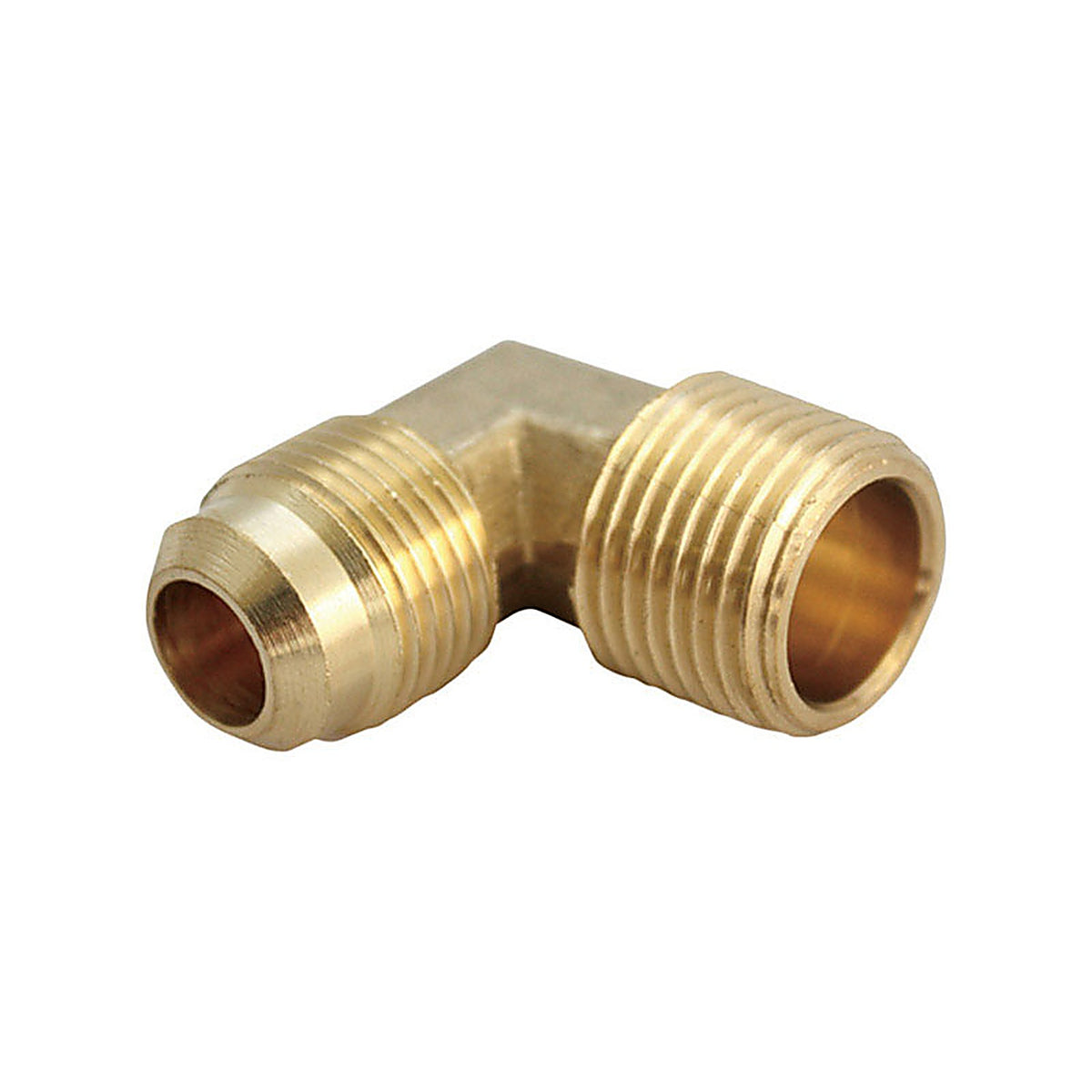 JMF 4506135 1/4 in. Flare x 3/8 in. Dia. MPT Brass 90 Degree Elbow