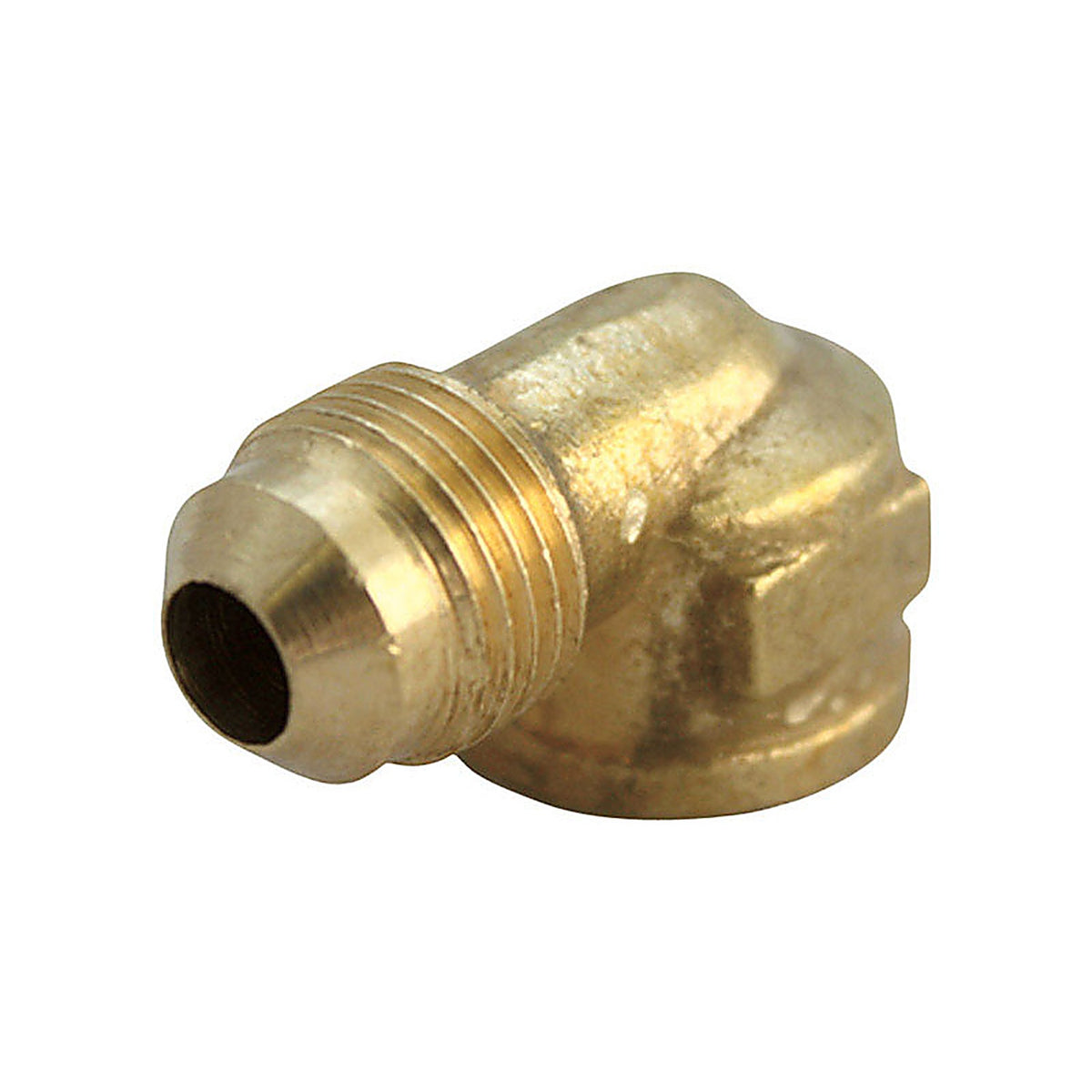 JMF 4506218 1/4 in. Flare x 1/4 in. Dia. FPT Brass 90 Degree Elbow