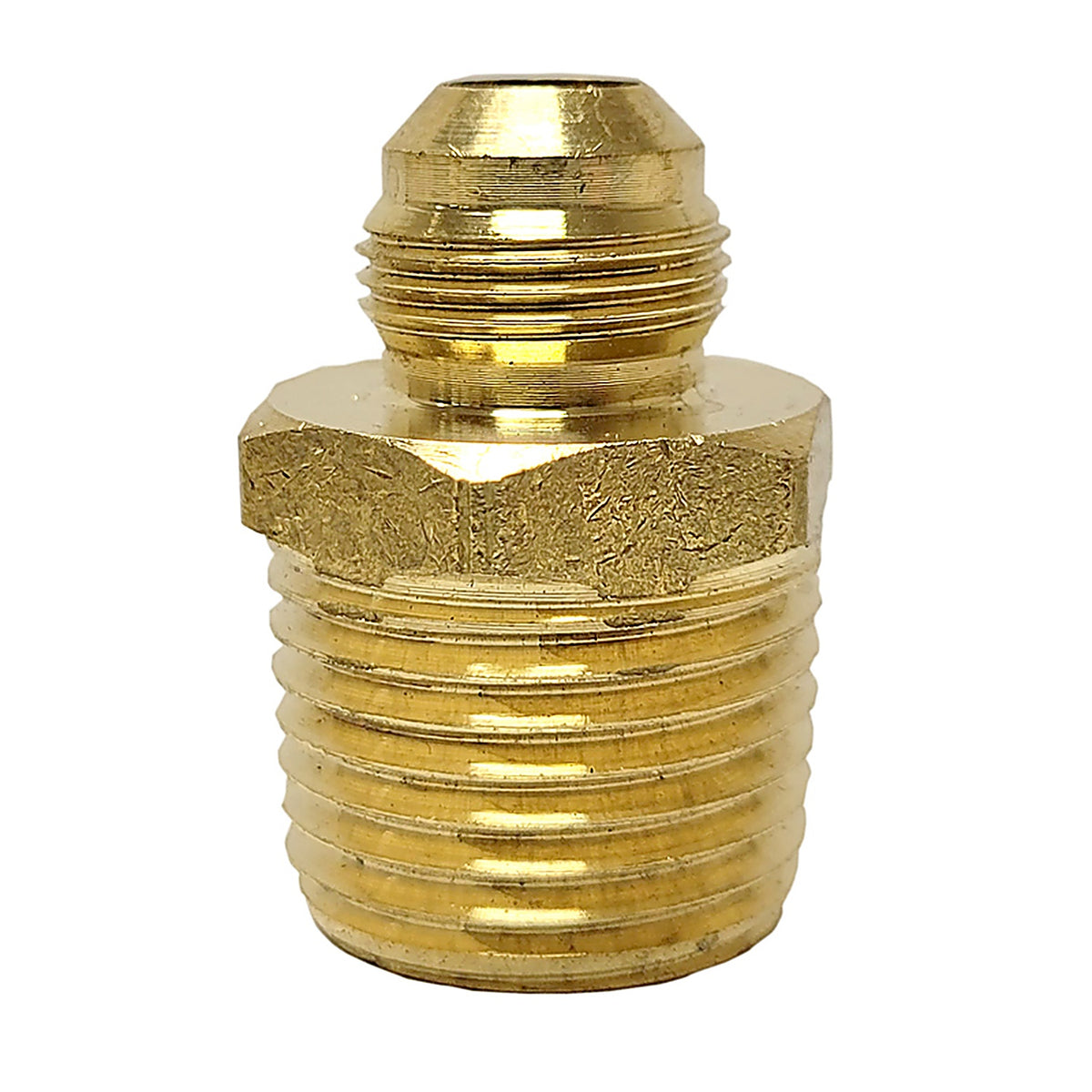 JMF 4506309 3/8 in. Flare x 1/2 in. Dia. Male Brass Adapter