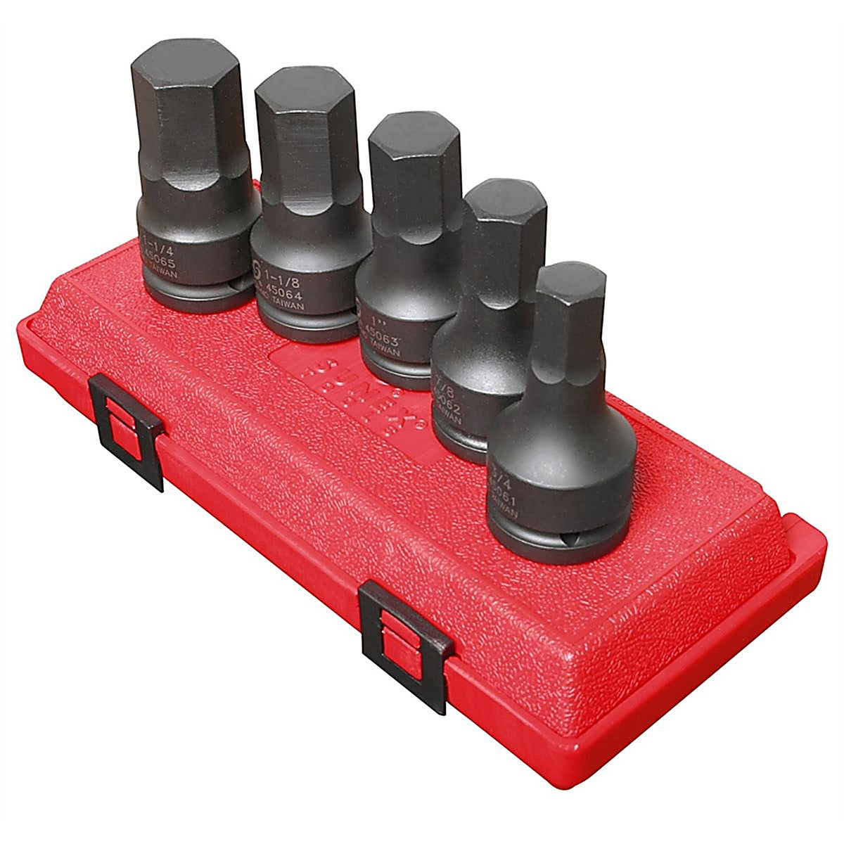 Sunex Tools - 4506 - 3/4 Inch Dr SAE HEX Dr Impact Socket Set, 5pc