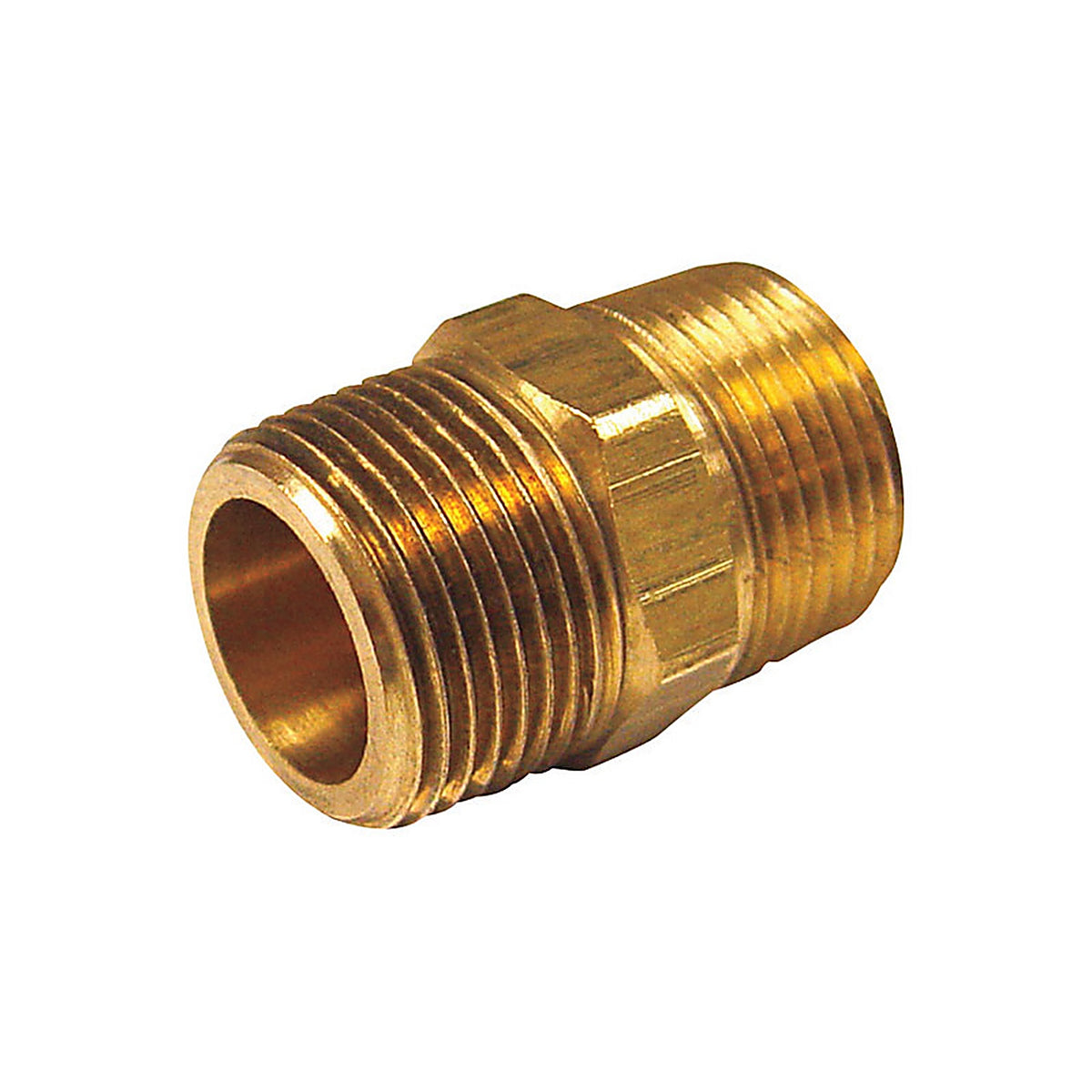 JMF 4507281 3/8 in. MPT x 1/8 in. Dia. MPT Brass Reducing Hex Nipple