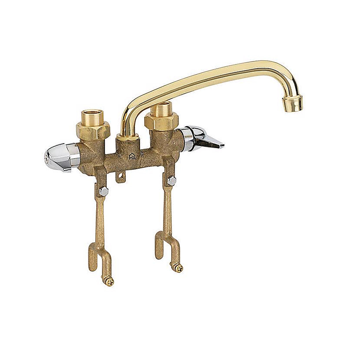 Homewerks - 093310-255-RB-B - Brass Industrial Two-Handle Bathroom Sink Faucet 3 3/8 In.