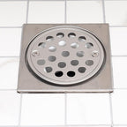 Oatey 42042 3-1/4 in. Dia. Stainless Steel Square Tile Ring