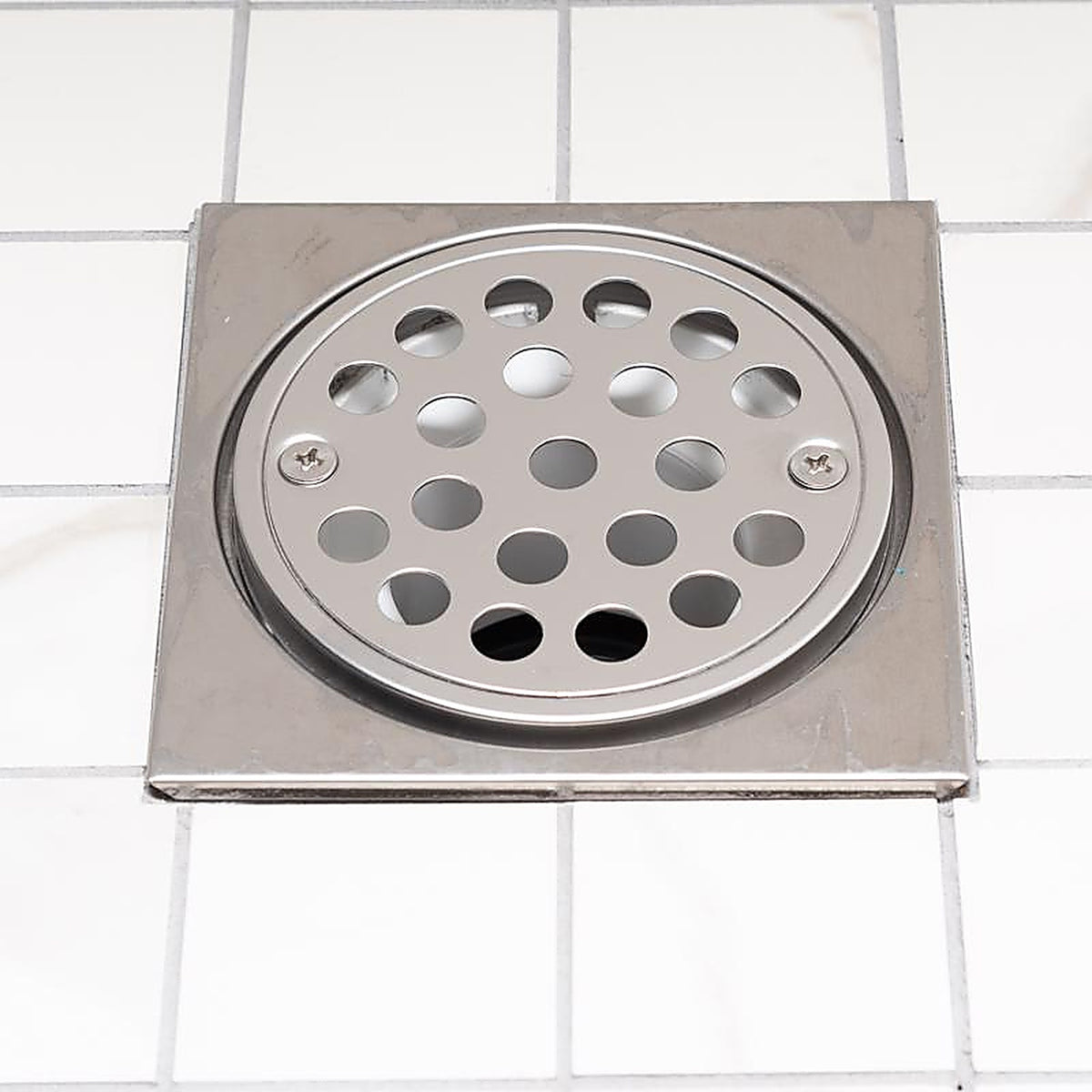 Oatey 42042 3-1/4 in. Dia. Stainless Steel Square Tile Ring