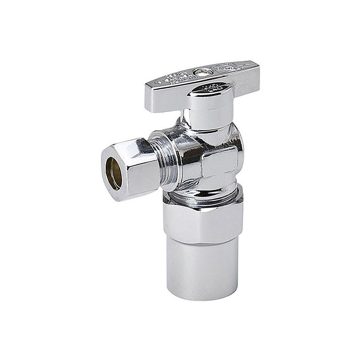Proline - 190-732HC - 1/2 In. Compression X 3/8 In. Compression Chrome Plated Angle Stop Valve