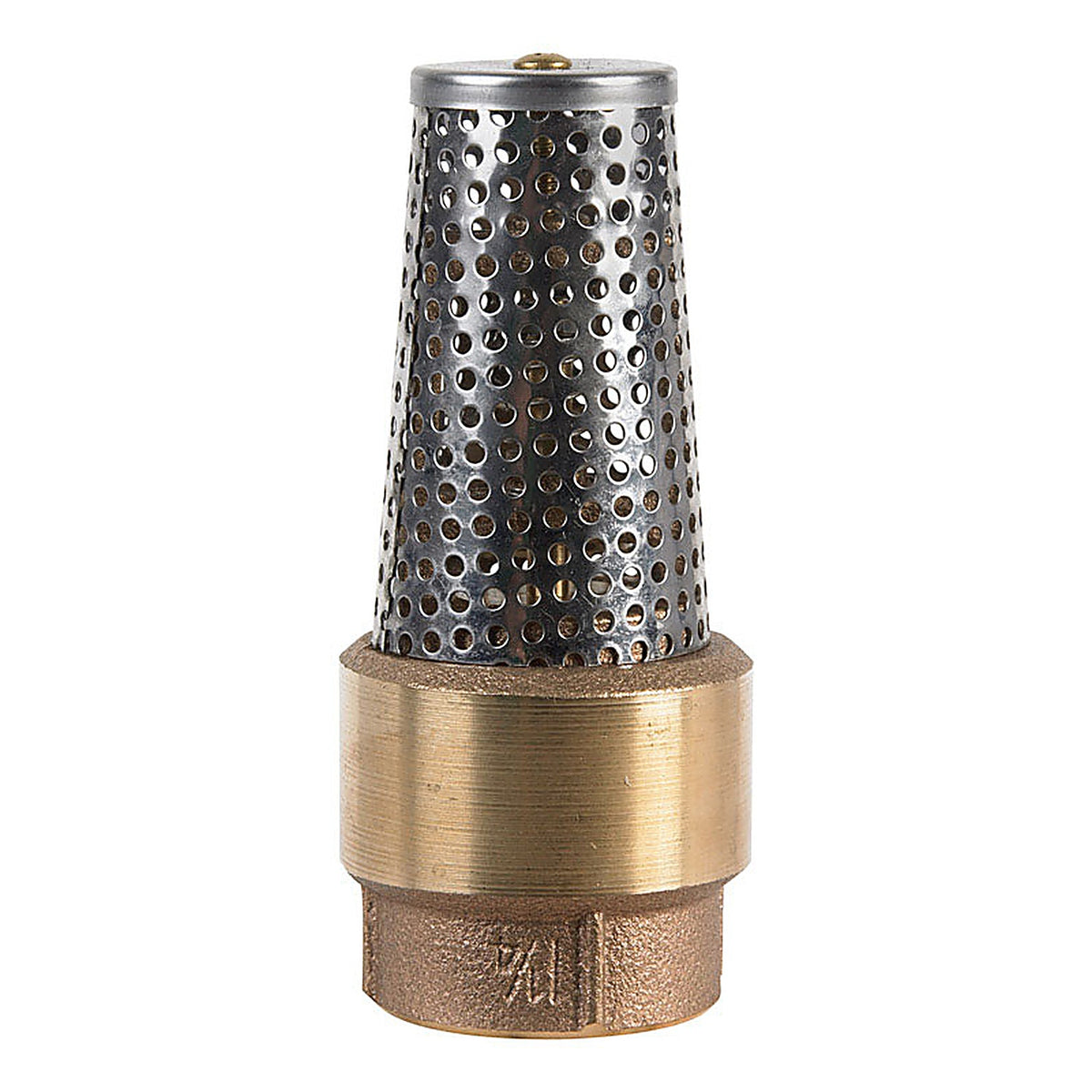 Campbell FV-5TLF 1-1/4 in. Dia. x 1-1/4 in. Dia. Brass Spring Loaded Foot Valve