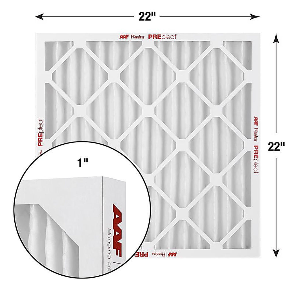 AAF Flanders - 80055G012222 - Prepleat LPD SC M10 22 In. W X 22 In. H X 1 In. Synthetic 10 MERV Pleated Air Filter 1
