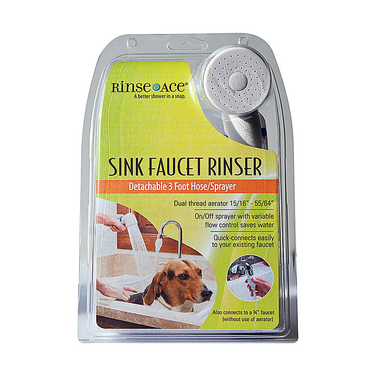 Rinse Ace - 4304 - Chrome Metal Sink Faucet Rinser