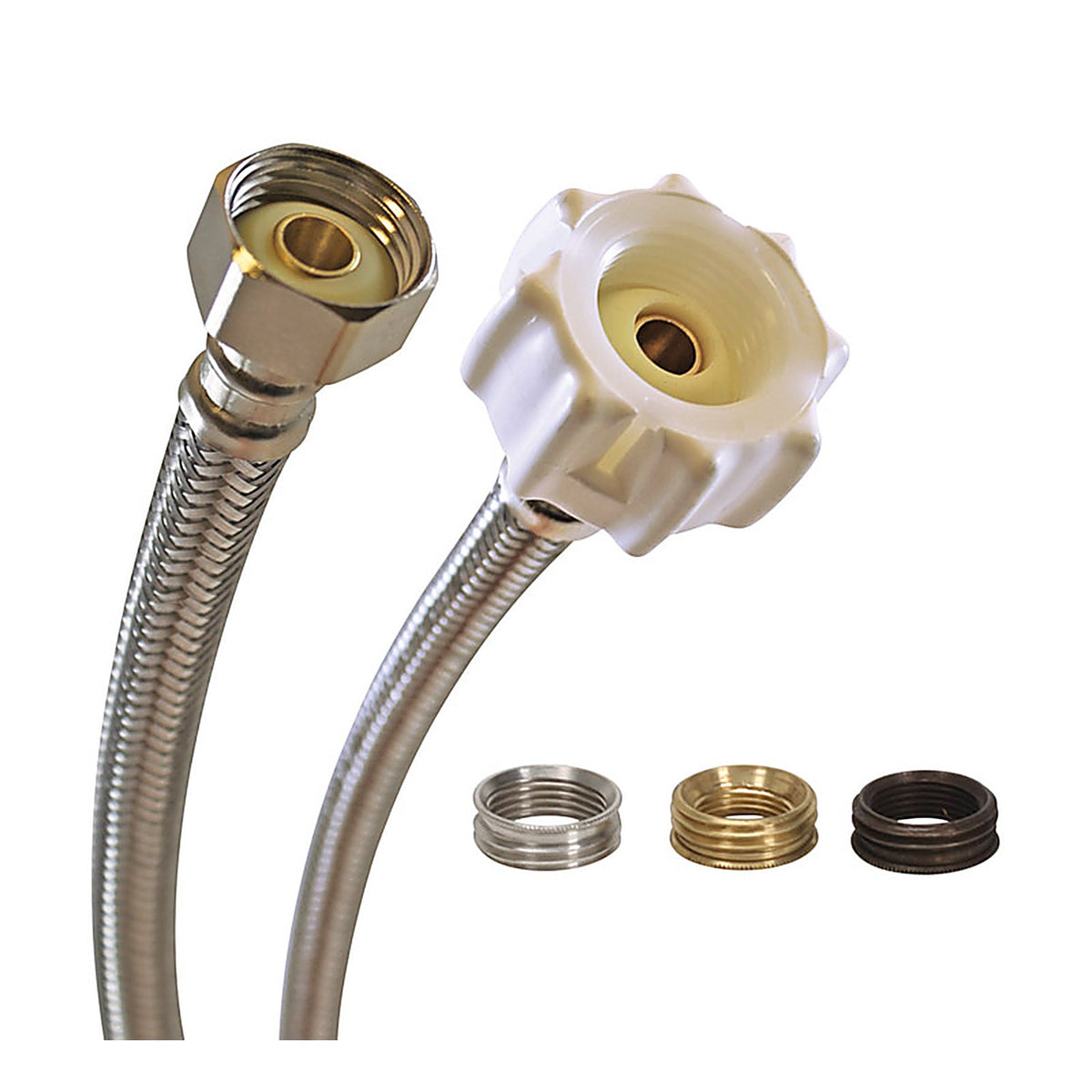 Fluidmaster - 4T12UCSR - 1/2 In. Ballcock Ah X 7/8 In. D Ballcock 12 In. Stainless Steel Toilet Supply Line