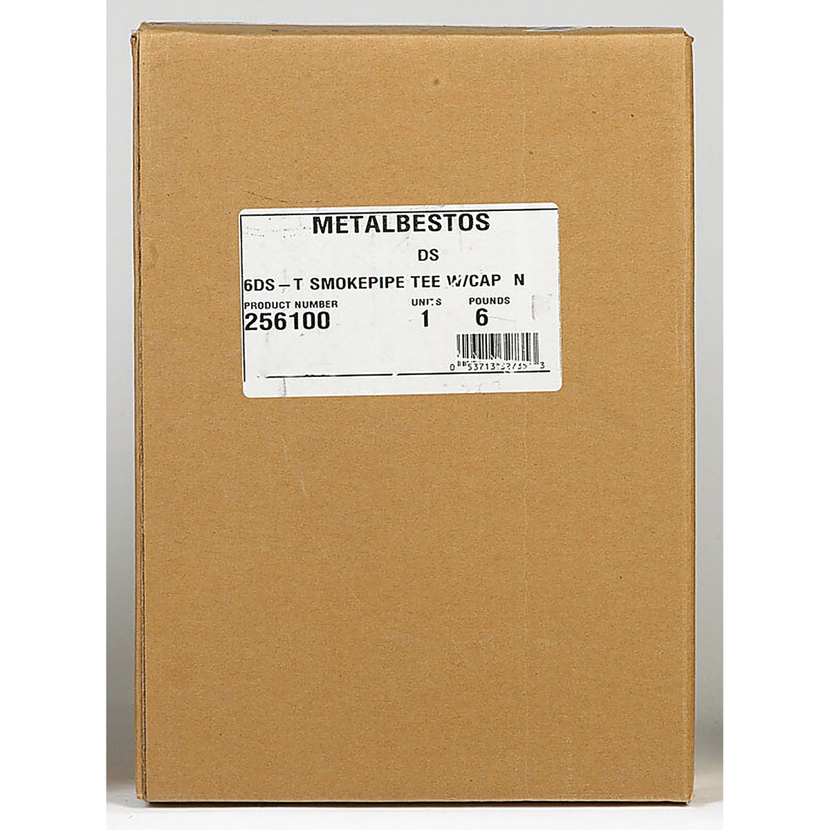 Selkirk - DSP6TE-1 - 6 In. X 6 In. X 6 In. Stainless Steel Stove Pipe Tee Cap Flow Tee