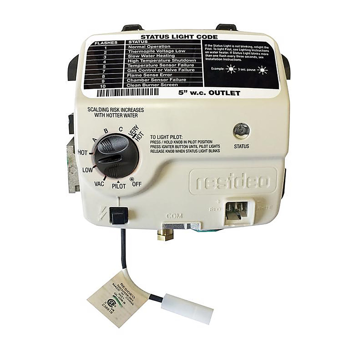 Reliance - 100346570 - Natural Gas Control Valve Thermostat