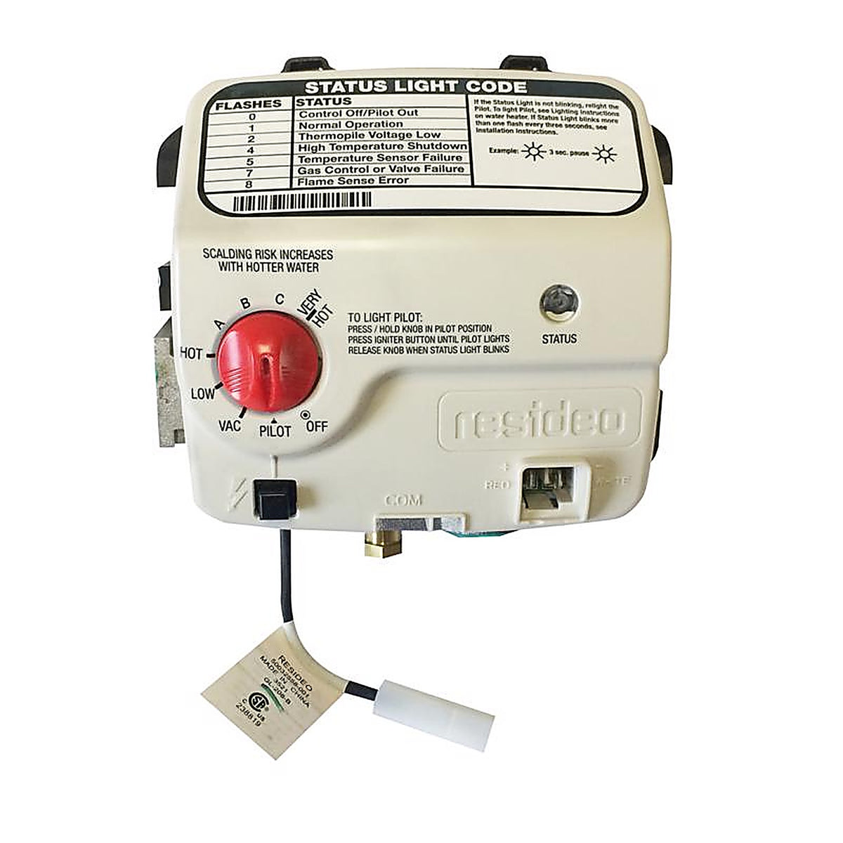 Reliance 100112338 Propane Control Valve Thermostat H20 LP