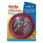 Korky 481BP Large 3 inch Hardware Kit and Tank to Bowl Gasket