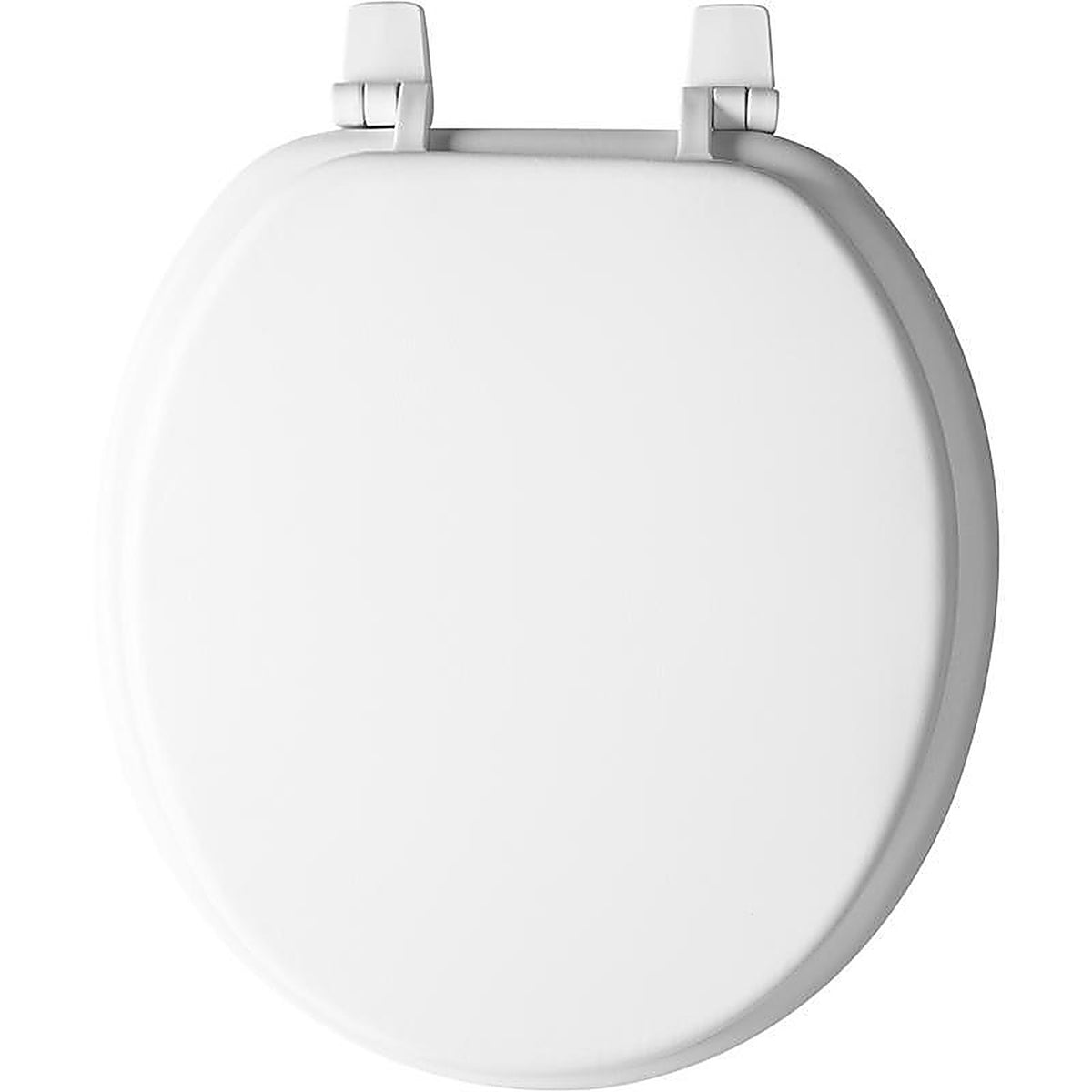 Bemis 11-000 Mayfair Round White Vinyl Cushioned Toilet Seat