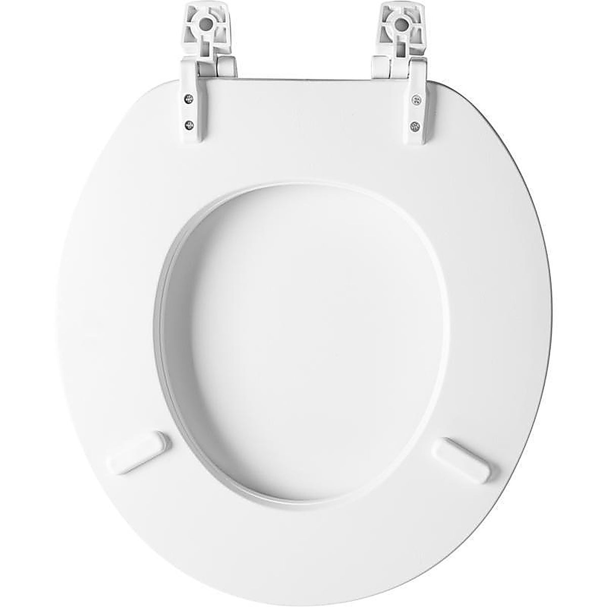 Bemis 11-000 Mayfair Round White Vinyl Cushioned Toilet Seat