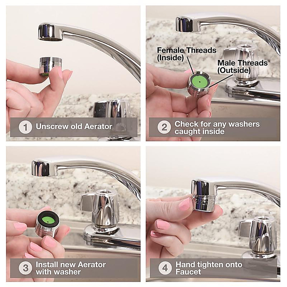 Danco - 9D00010485 - Dual Thread 15/16 In.- 27M X 55/64 In.-27f Chrome Faucet Aerator