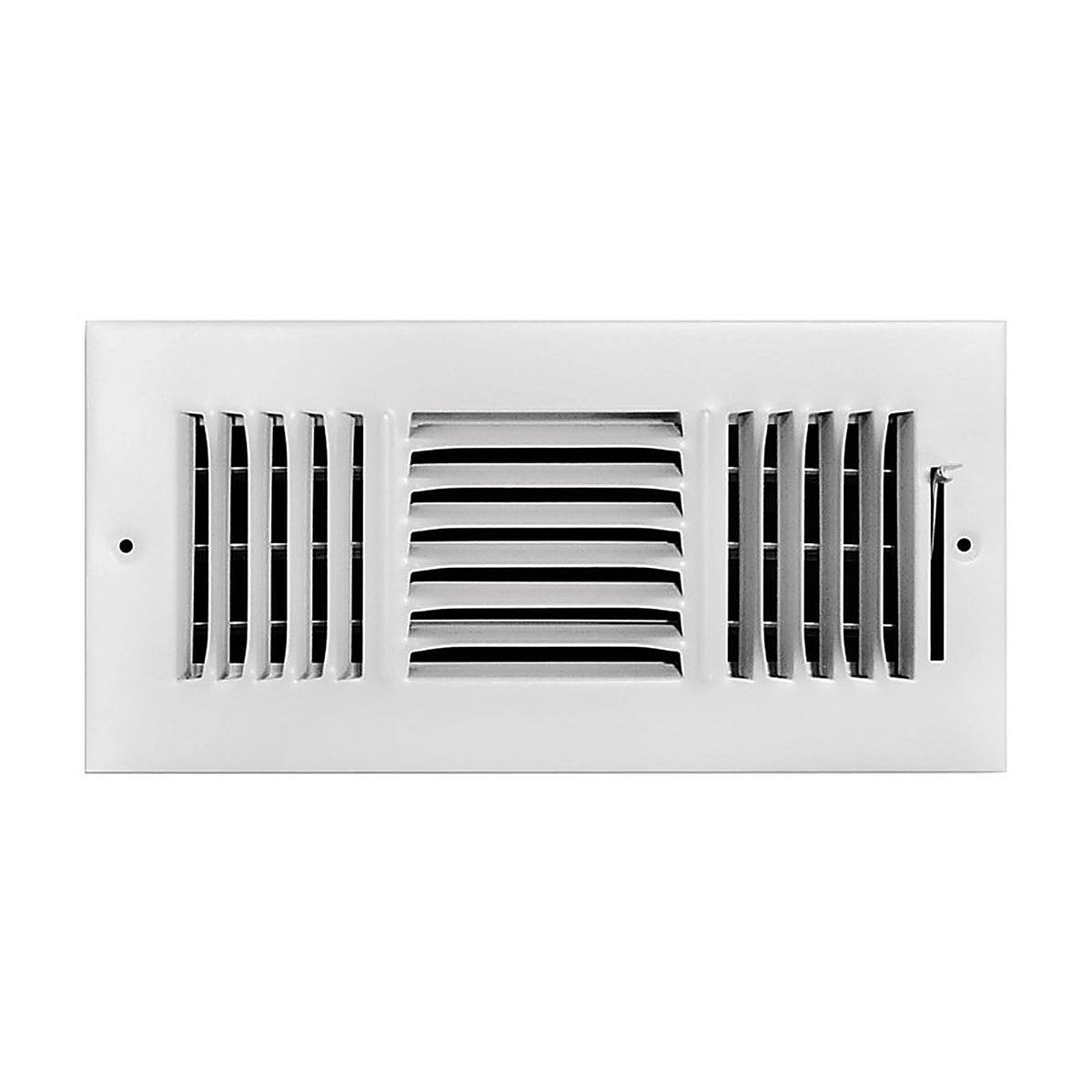Tru Aire C103M10X06 6 in. H x 10 in. W 3-Way Powder Coat White Steel Wall/Ceiling Register