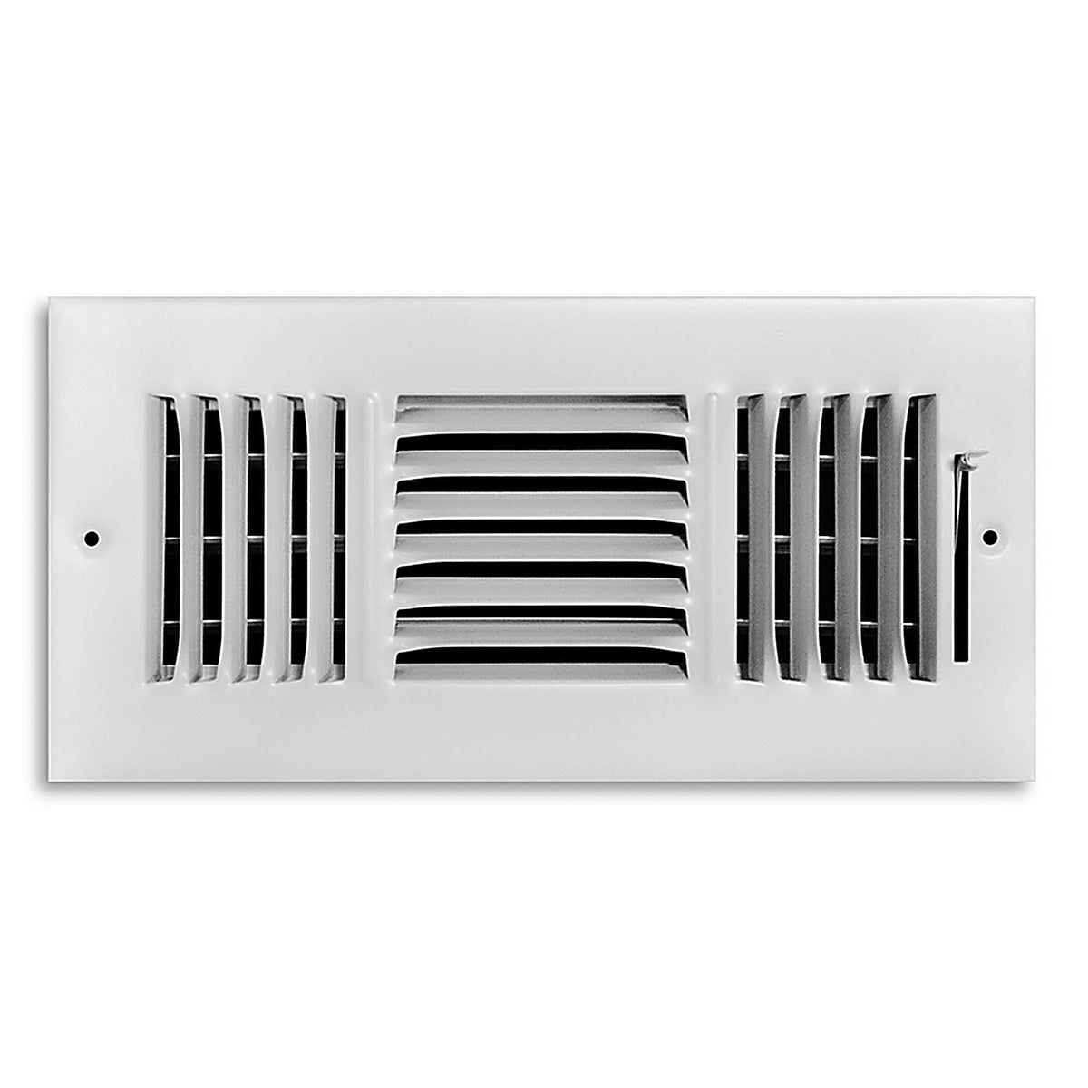 Tru Aire C103M10X06 6 in. H x 10 in. W 3-Way Powder Coat White Steel Wall/Ceiling Register