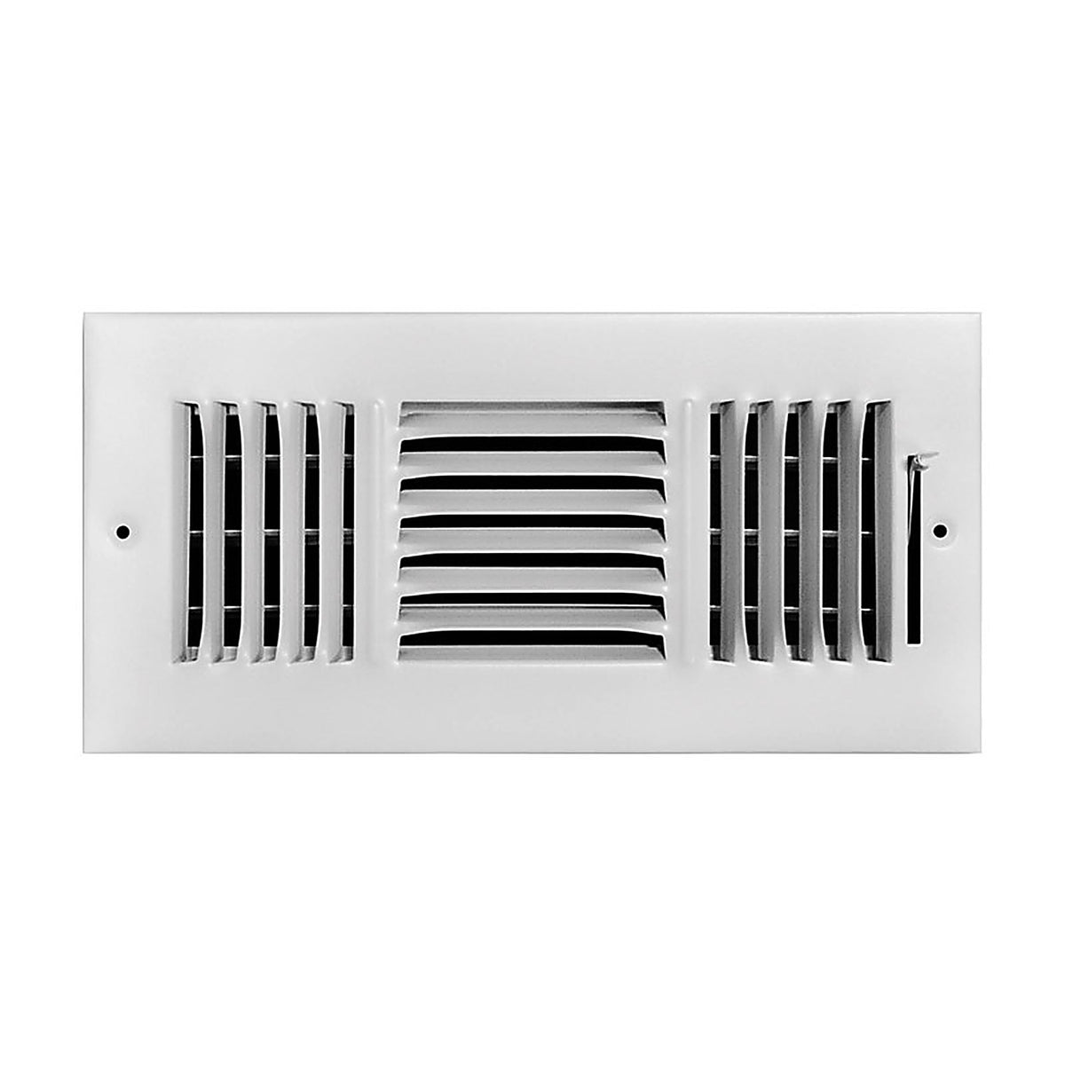 Tru Aire C103M12X06 6 in. H x 12 in. W 3-Way Powder Coat White Steel Wall/Ceiling Register
