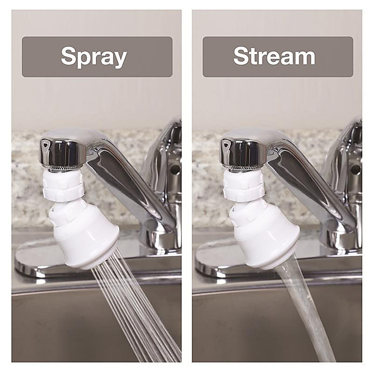 Danco - 9D00010499 - Dual Thread 15/16 In.- 27M X 55/64 In.-27f White Swivel Sprayrator