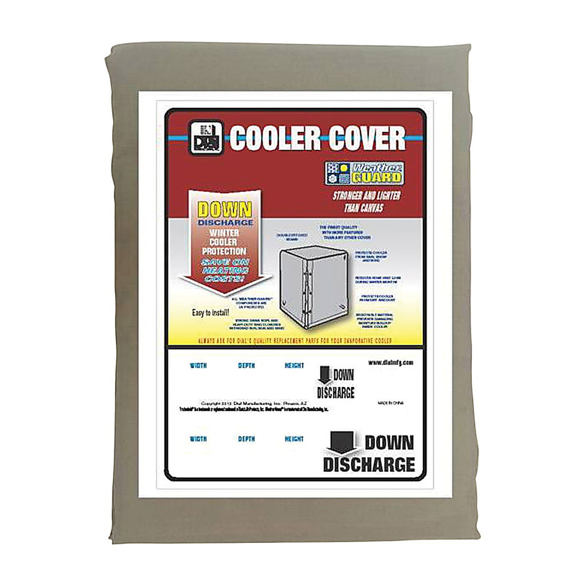 Dial 8905 29 in. H x 41 in. W Polyester Gray Evaporative Cooler Cover