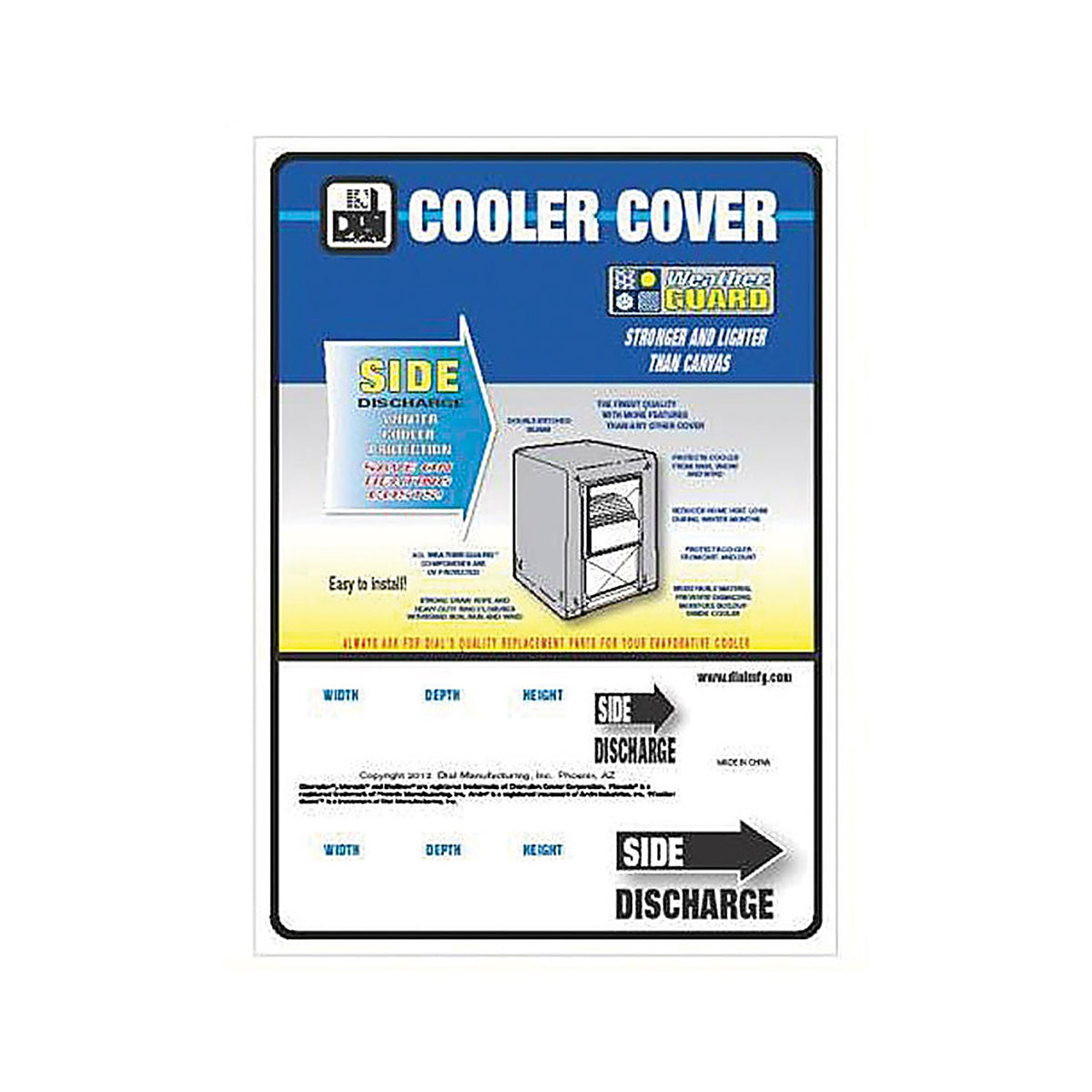 Dial 8745 36 in. H x 34 in. W Polyester White Evaporative Cooler Cover
