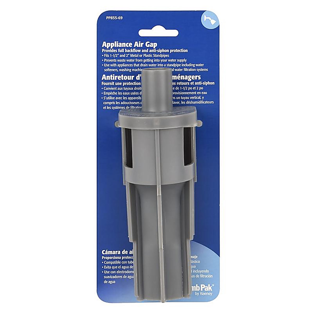 Plumb Pak - PP855-69 - Air Gap for Standpipes Gray Plastic