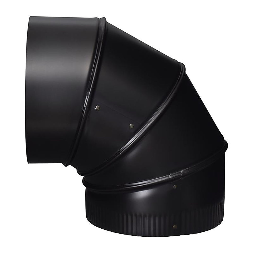 Imperial BM0016 8 in. Dia. x 8 in. Dia. Adjustable 90 deg. Galvanized Steel Stove Pipe Elbow