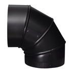 Imperial BM0016 8 in. Dia. x 8 in. Dia. Adjustable 90 deg. Galvanized Steel Stove Pipe Elbow