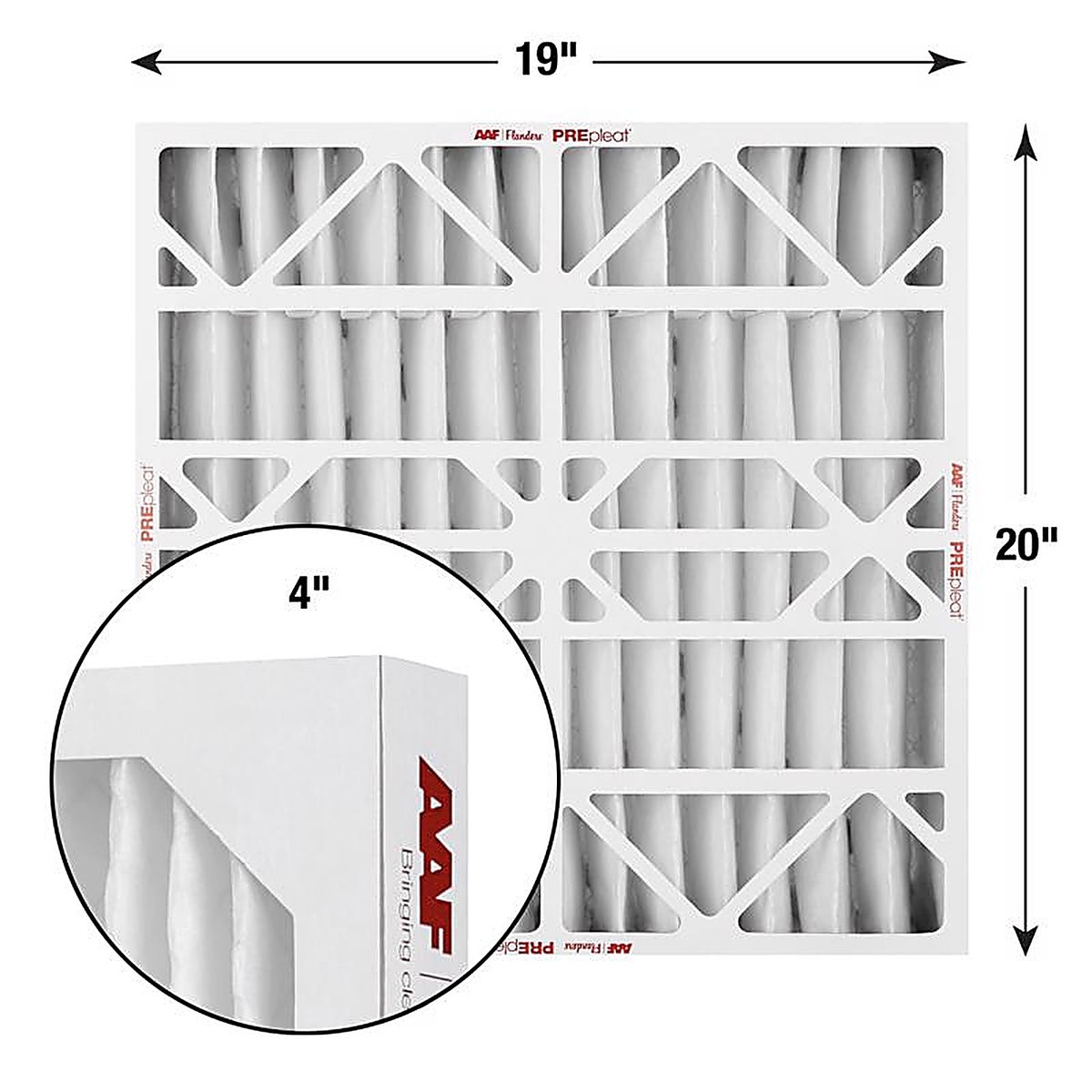 AAF Flanders - 80055.041920 - Prepleat LPD SC M10 19 In. W X 20 In. H X 4 In. Synthetic 10 MERV Pleated Air Filter 1