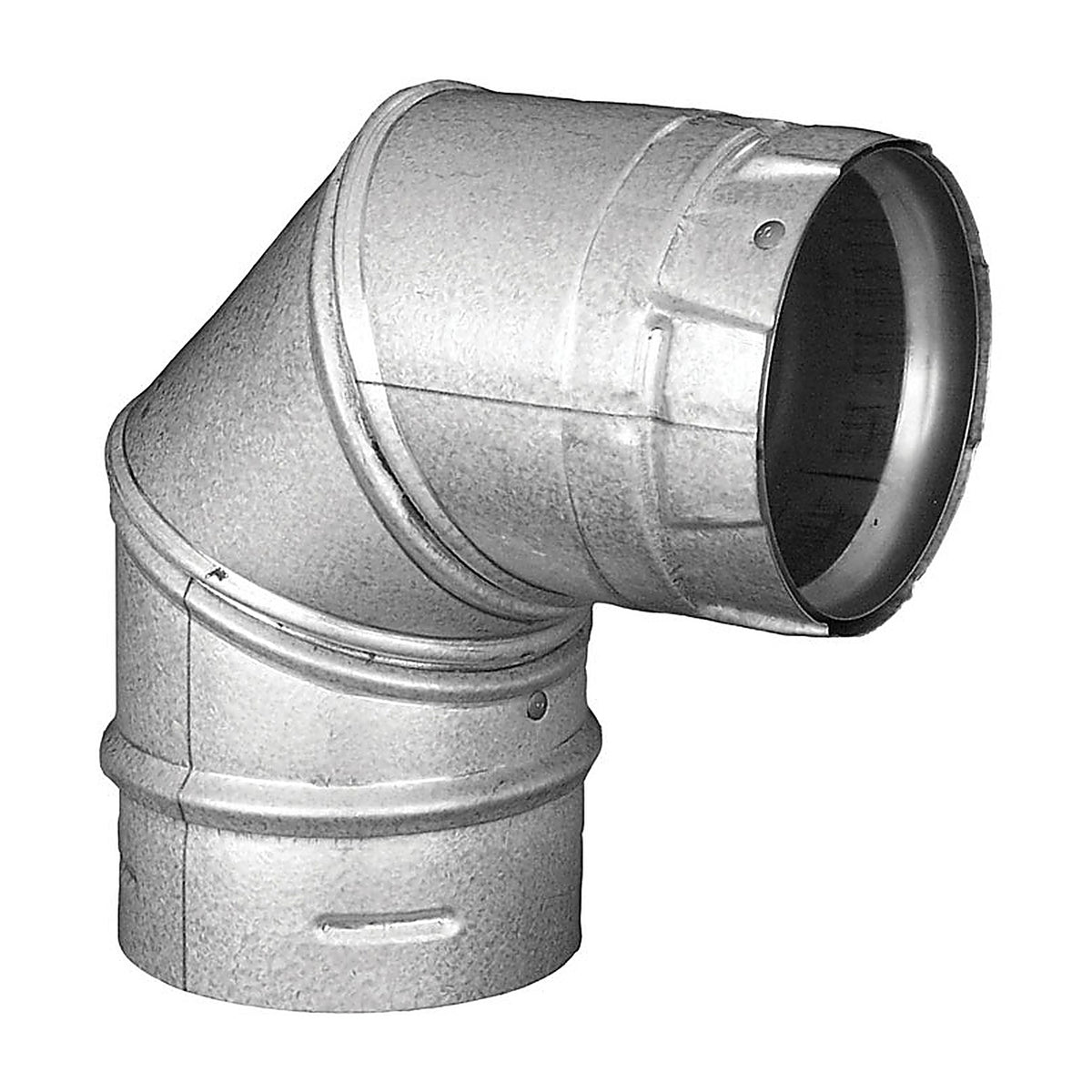 DuraVent 4PVL-E90 4 in. D X 4 in. D 90 deg Galvanized Steel/Stainless Steel Stove Pipe Elbow