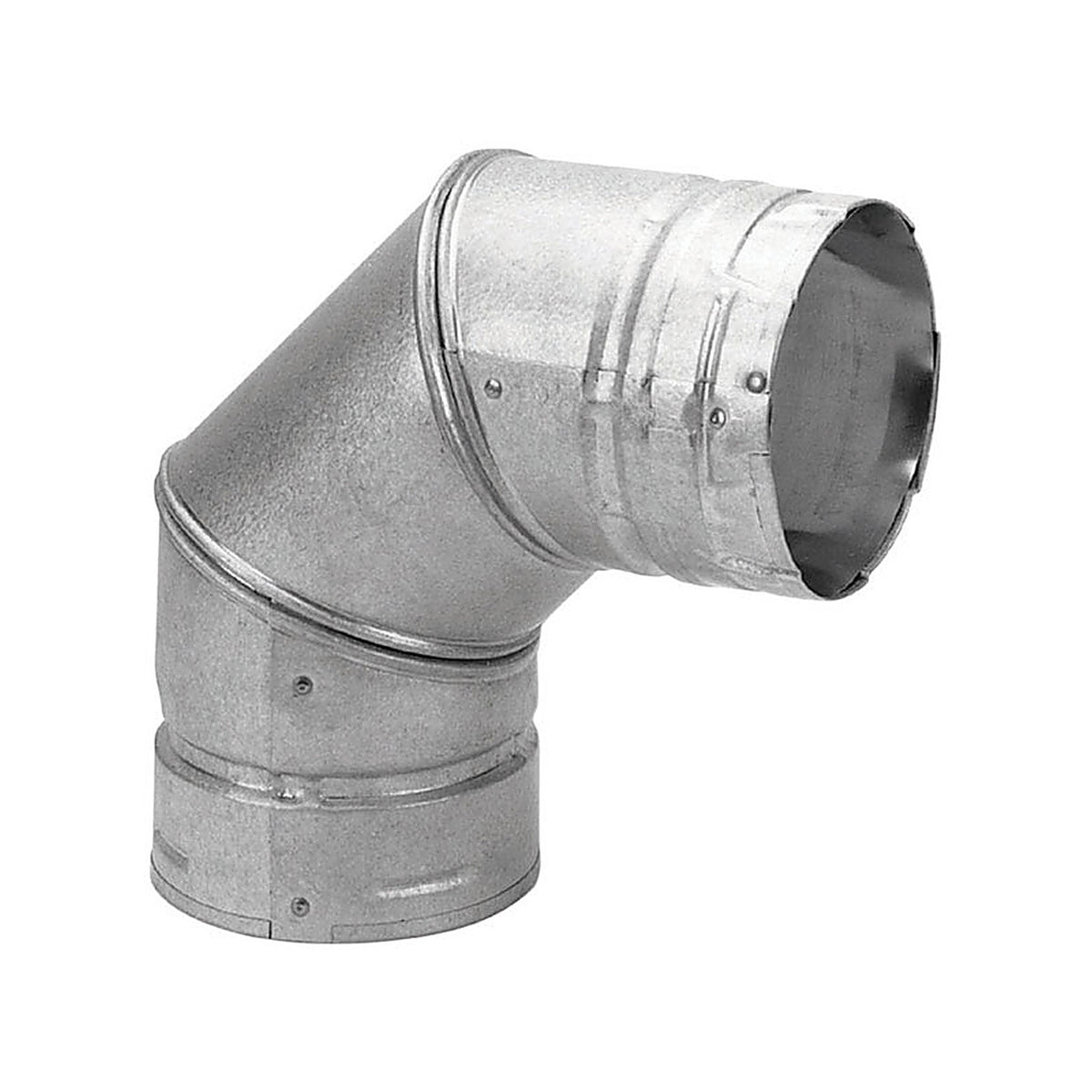 DuraVent 3PVL-E90R 3 in. Dia. x 3 in. Dia. 90 deg. Galvanized Steel/Stainless Steel Stove Pipe Elbow