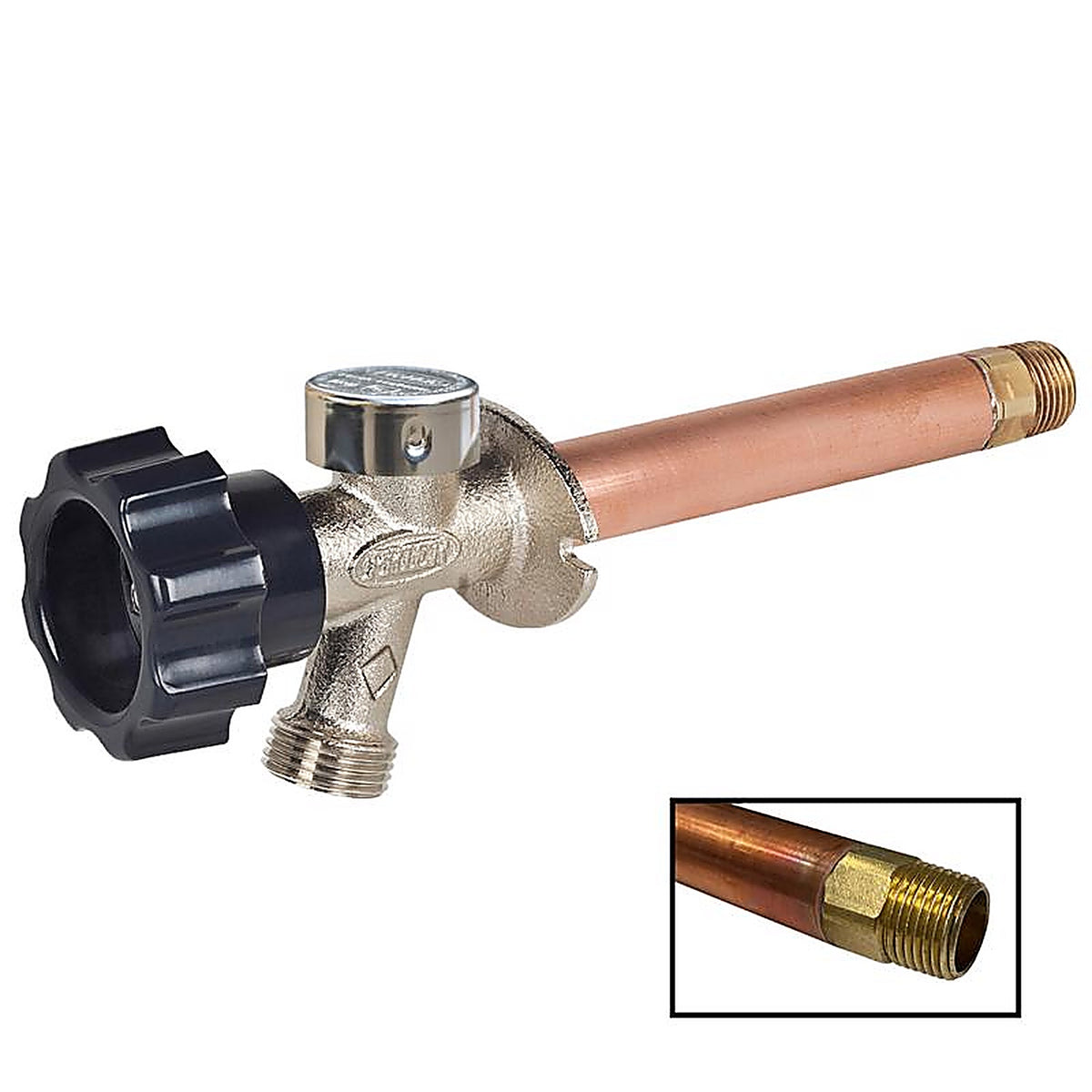 Prier - 478-08-BULK - 400 Series 1/2 In. MPT X 1/2 In. Sweat Anti-Siphon Brass Freezeless Wall Hydrant