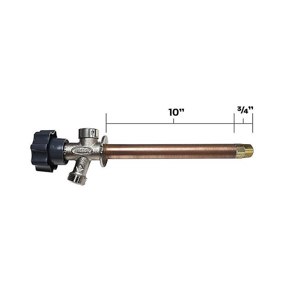 Prier - 478-10-BULK - 400 Series 1/2 In. MPT X 1/2 In. Sweat Anti-Siphon Brass Freezeless Wall Hydrant