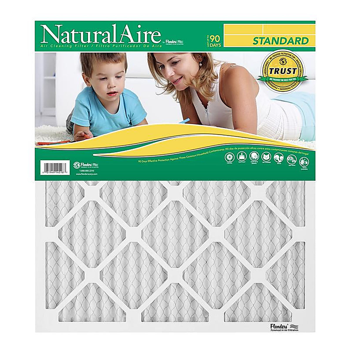 NaturalAire - 84858.01195215 - 19-1/2 In. W X 21-1/2 In. H X 1 In. Synthetic 8 MERV Pleated Air Filter 1 Pack