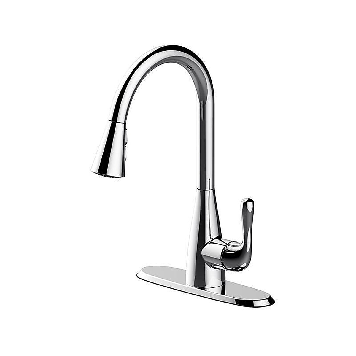 OakBrook 3978-K101 Vela Pull-Down One Handle Chrome Kitchen Faucet
