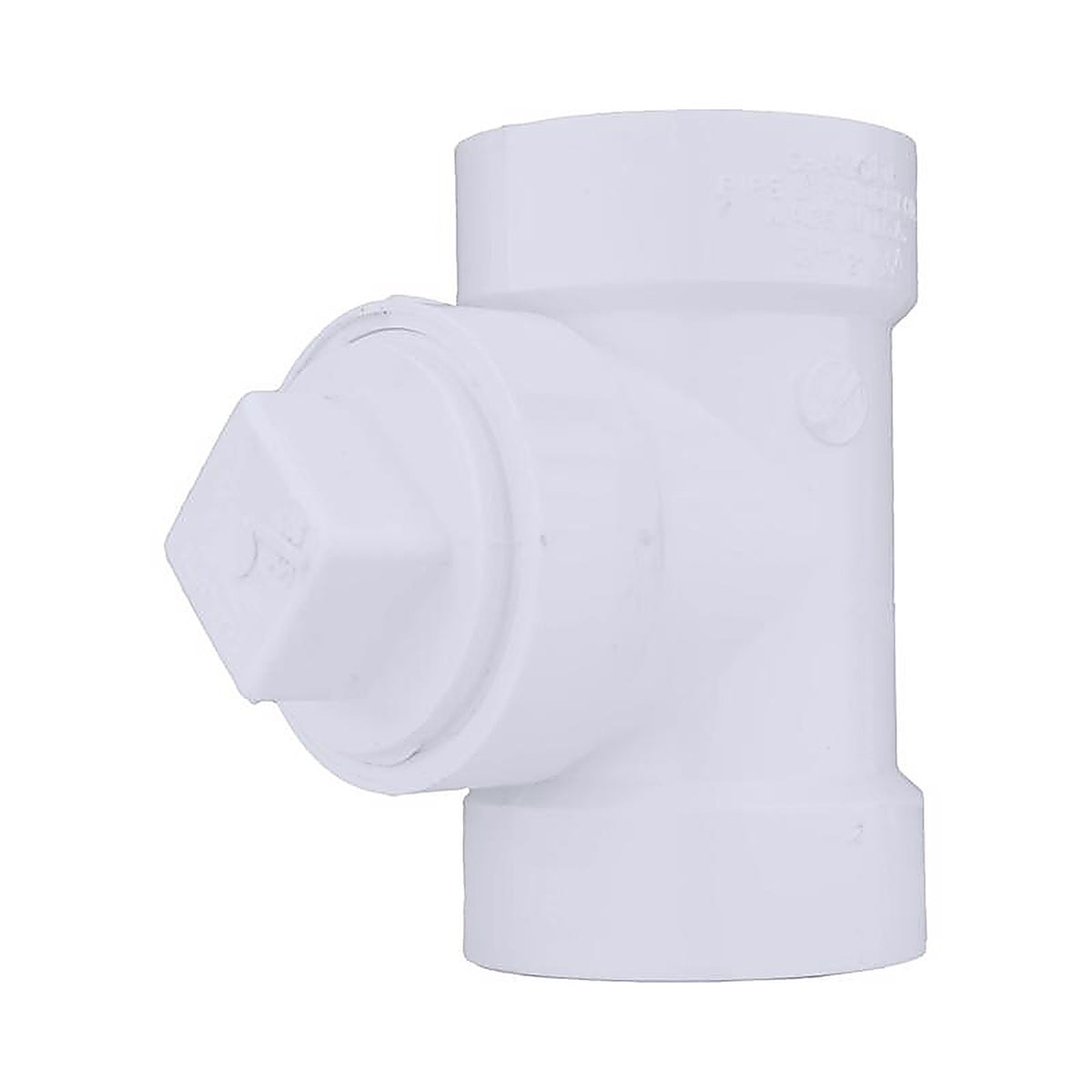 Charlotte Pipe PVC00444X0600 Schedule 40 1-1/2 in. Hub x 1-1/2 in. Dia. Hub PVC Cleanout Tee with Plug