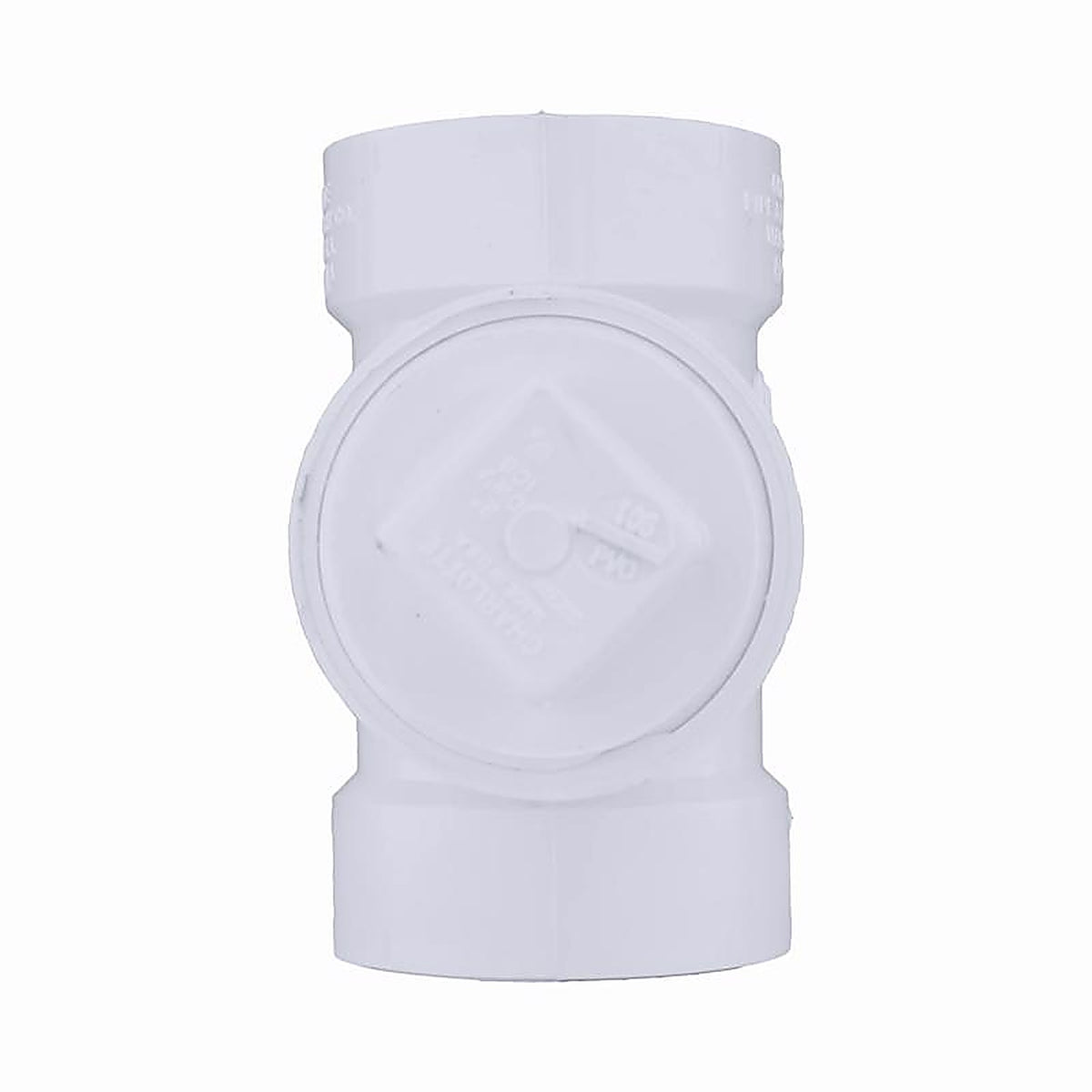 Charlotte Pipe PVC00444X0600 Schedule 40 1-1/2 in. Hub x 1-1/2 in. Dia. Hub PVC Cleanout Tee with Plug