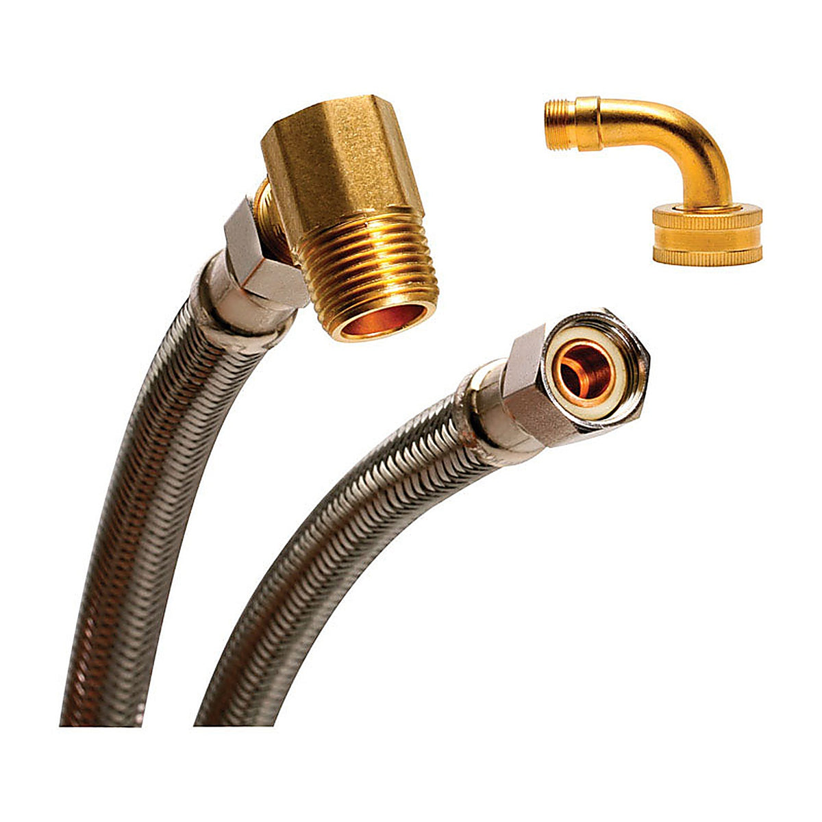 Fluidmaster - 6W72K - 3/8 In. Compression X 3/8 In. D Compression 72 In. Stainless Steel Dishwasher Supply Lin