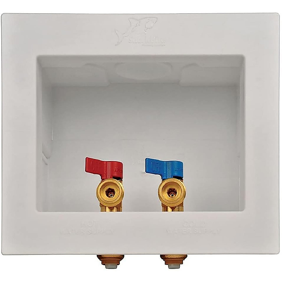 SharkBite 24763 1/2 in. Washing Machine 3/4 in. Dia. x Push Fit GHT Washing Machine Outlet Box Brass