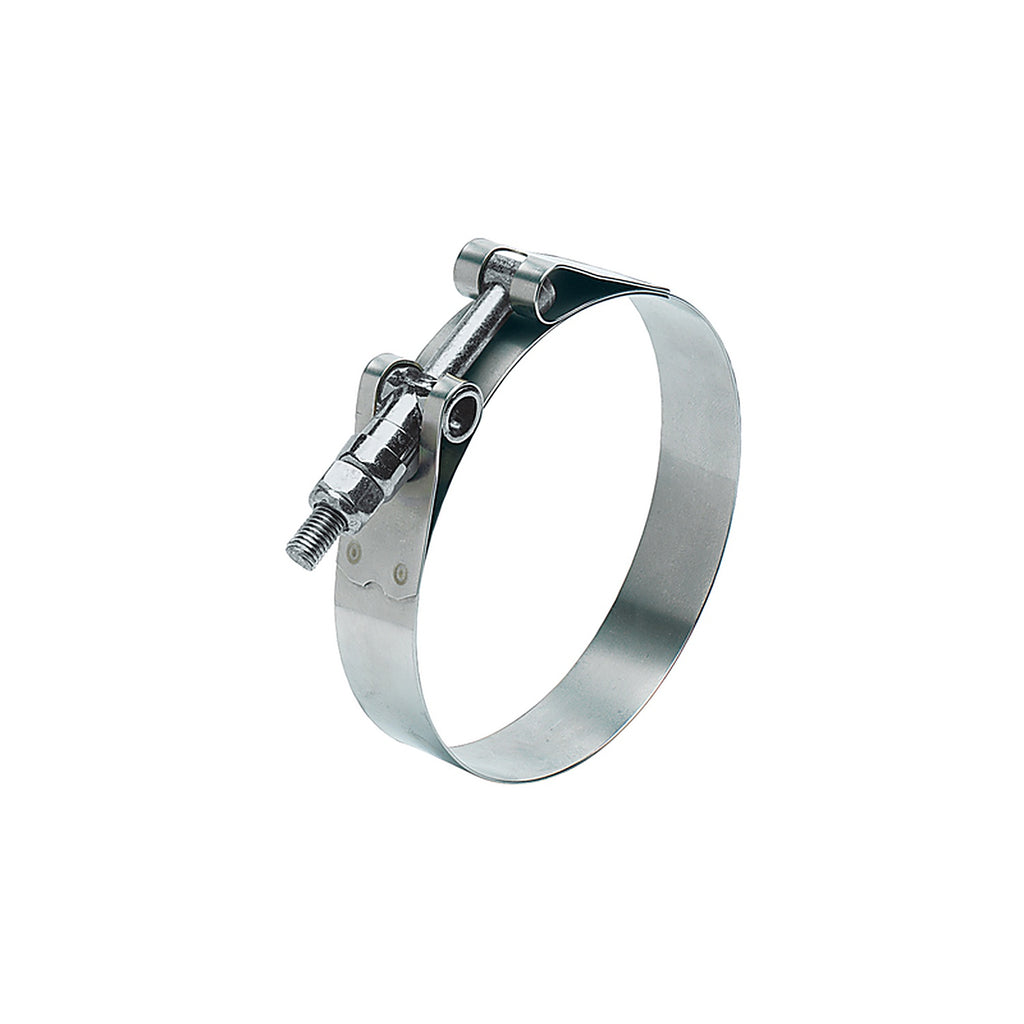 Ideal 300100350553 Tridon 3-1/2 in. 3-13/16 in. 350 Silver Hose Clamp Stainless Steel Band T-Bolt