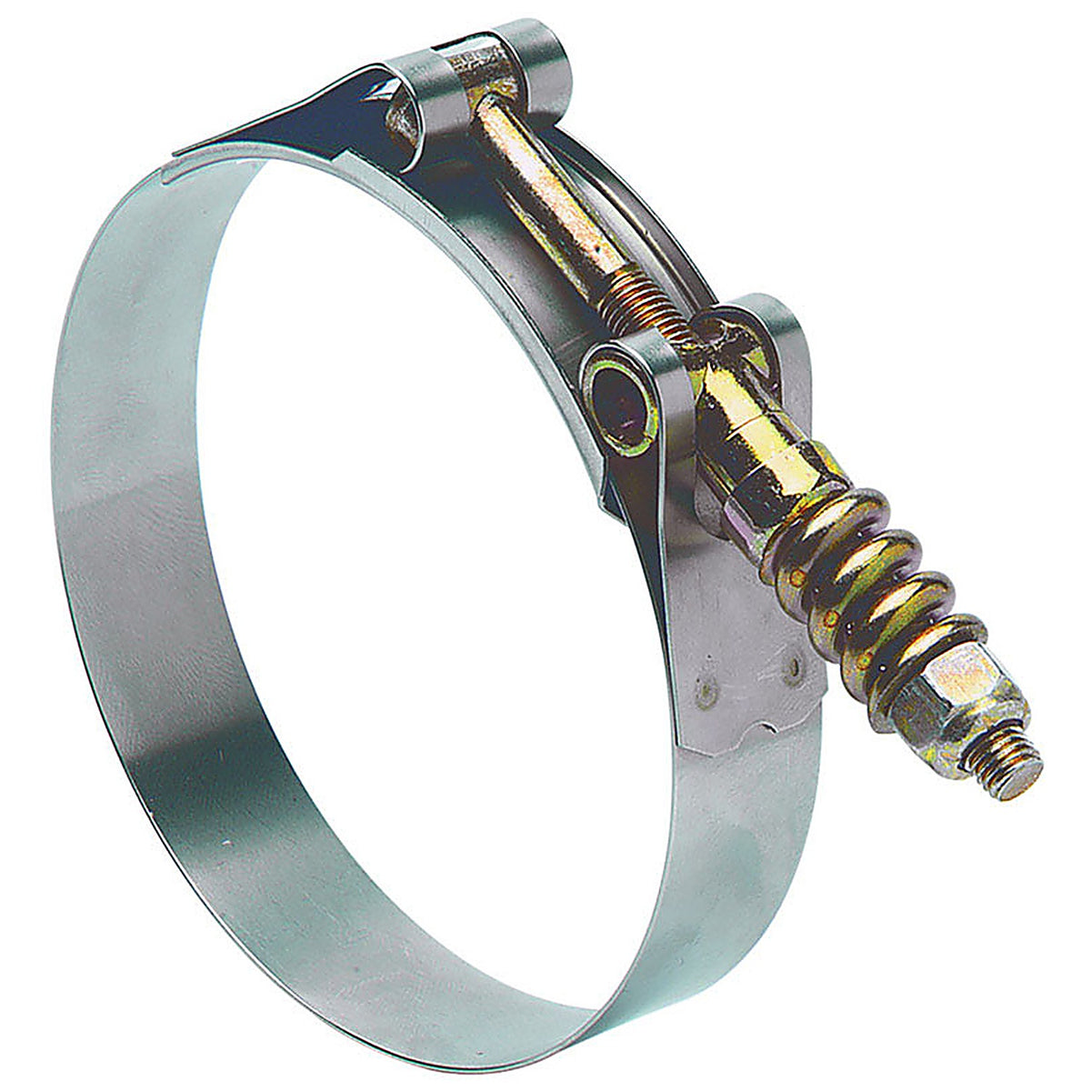 Ideal 300300456553 Tridon 4-9/16 in. 4-7/8 in. SAE 456 Hose Clamp Stainless Steel Band Spring Loaded T-Bolt