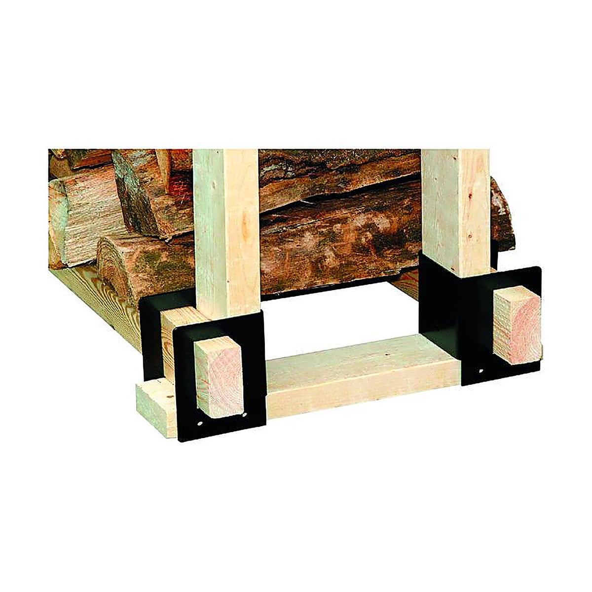 Panacea 15211 Black Powder Coated Steel Log Rack Bracket