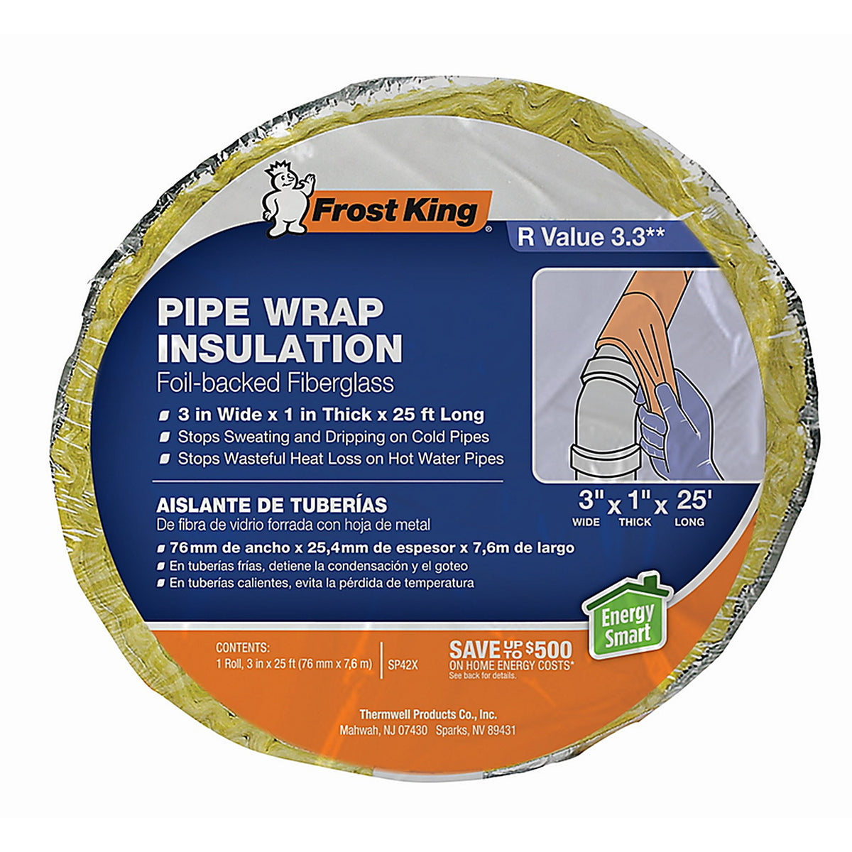 Frost King SP42X/16 3 in. Pipe Insulation 25 ft. L