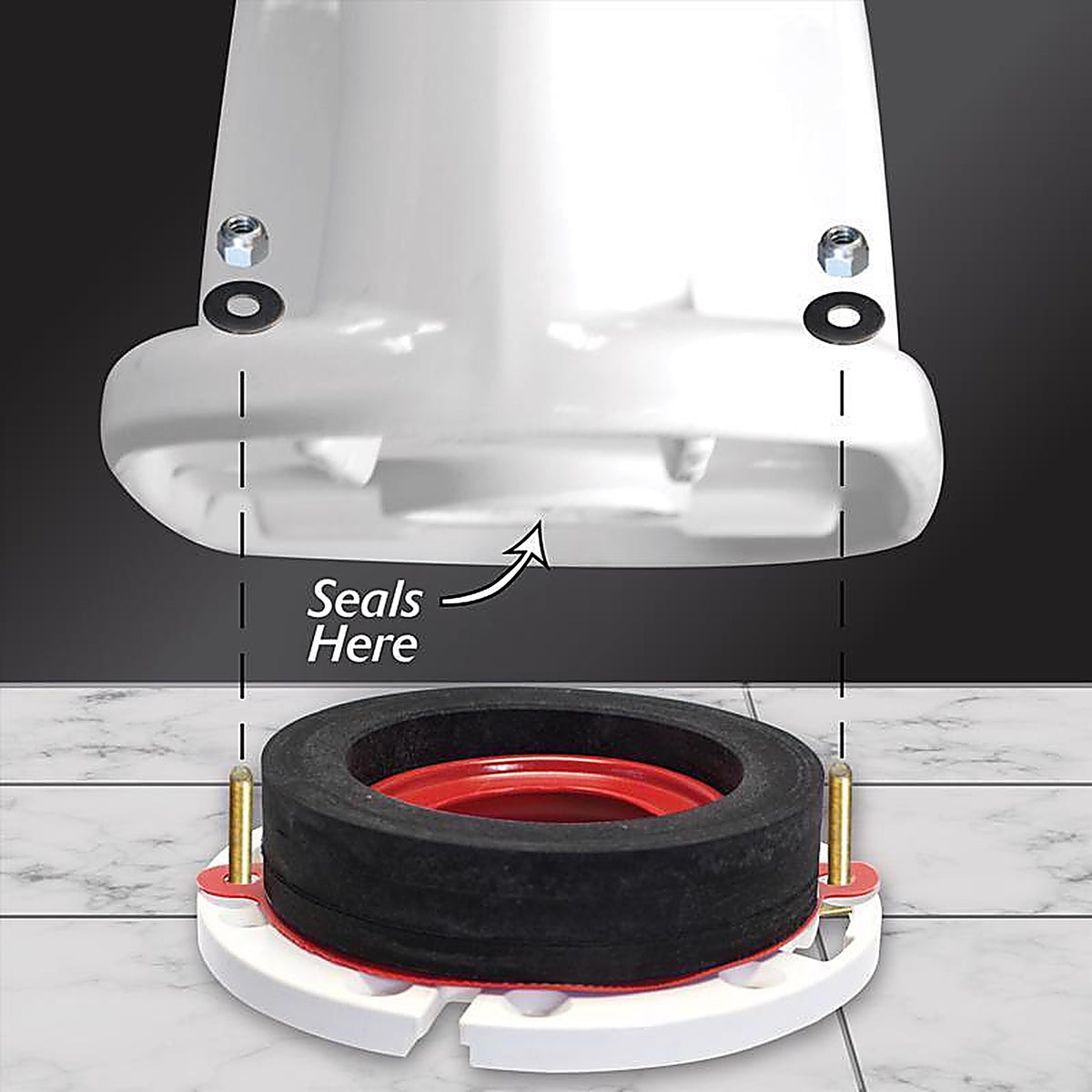 Korky 6000BP Wax Free Toilet Seal For Universal
